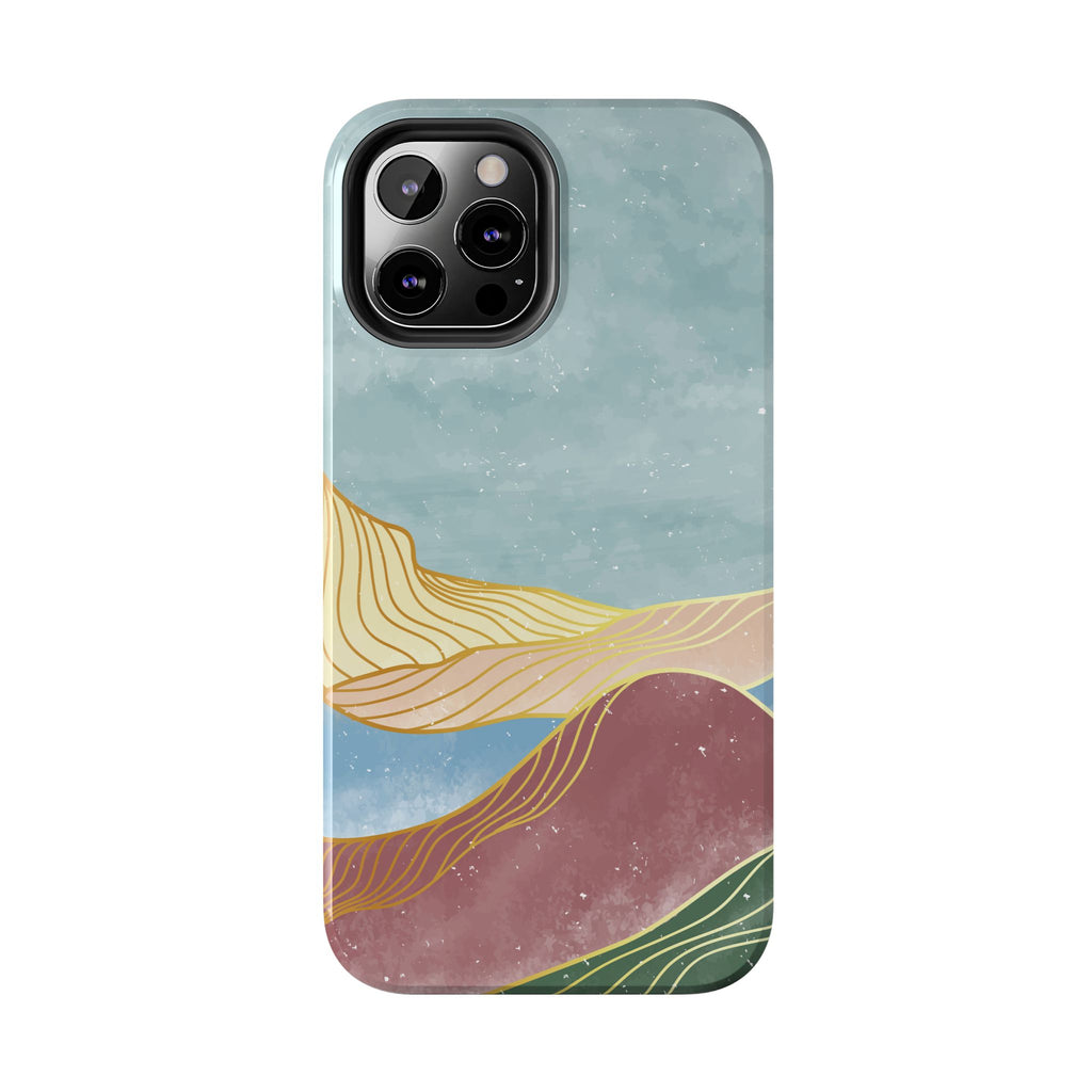 Abstract Mountain Blue Skies scene Phone Case
