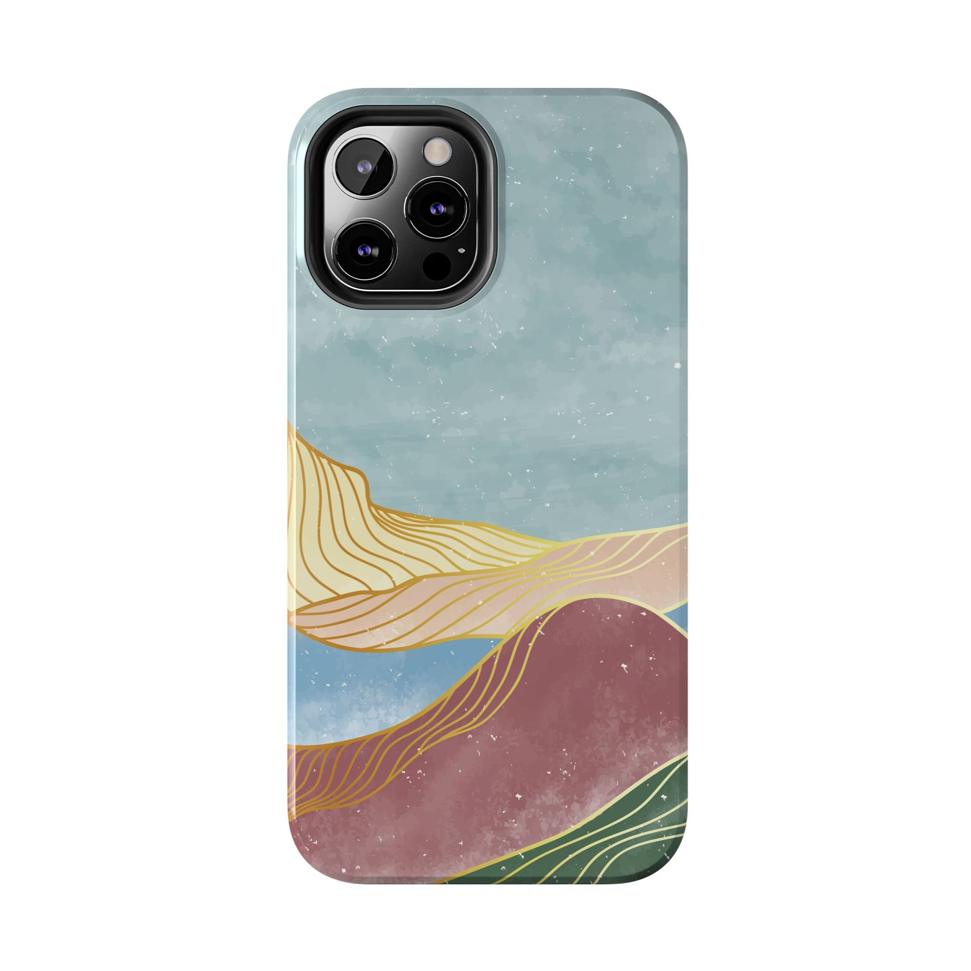 Abstract Mountain Blue Skies scene Phone Case