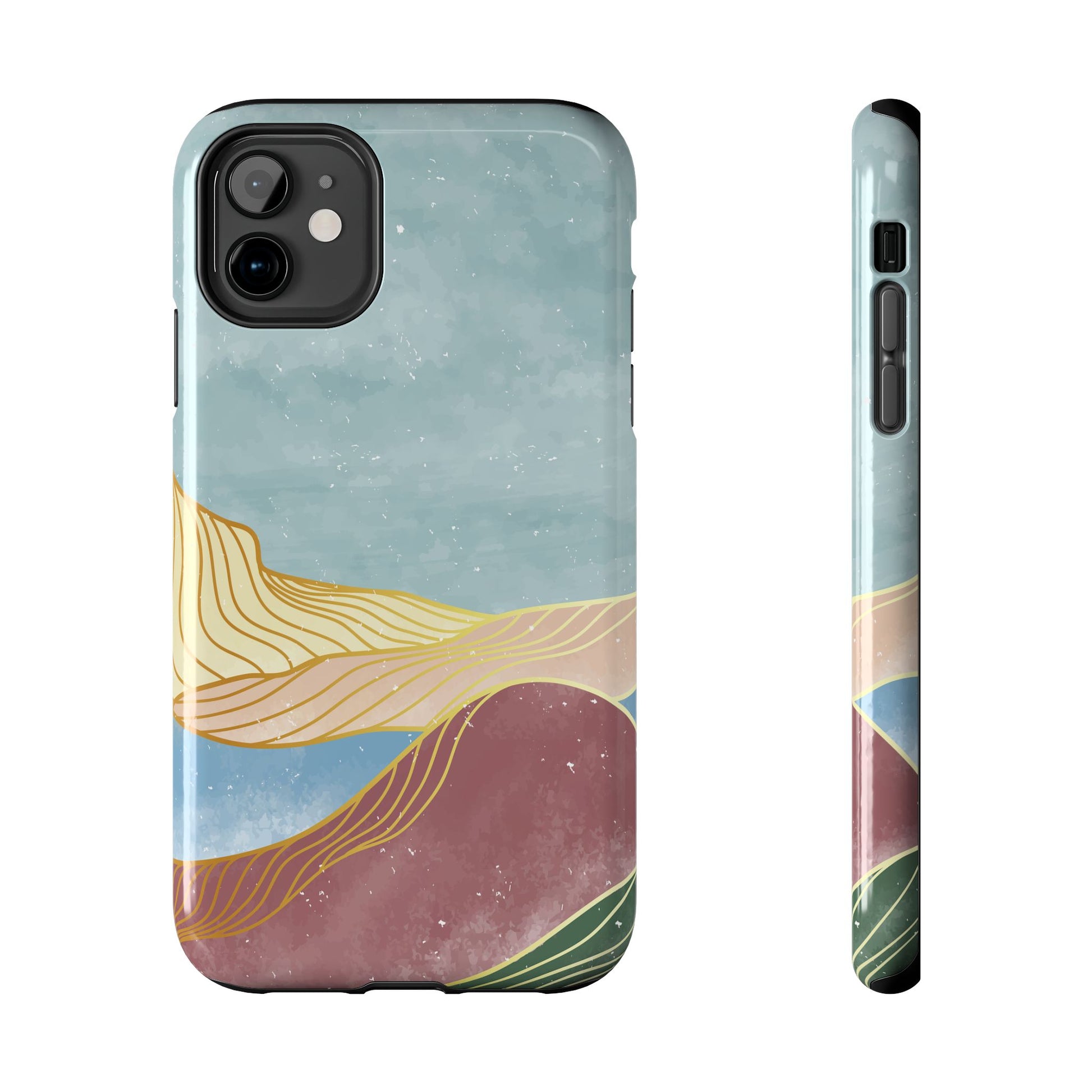 Abstract Mountain Blue Skies scene Phone Case