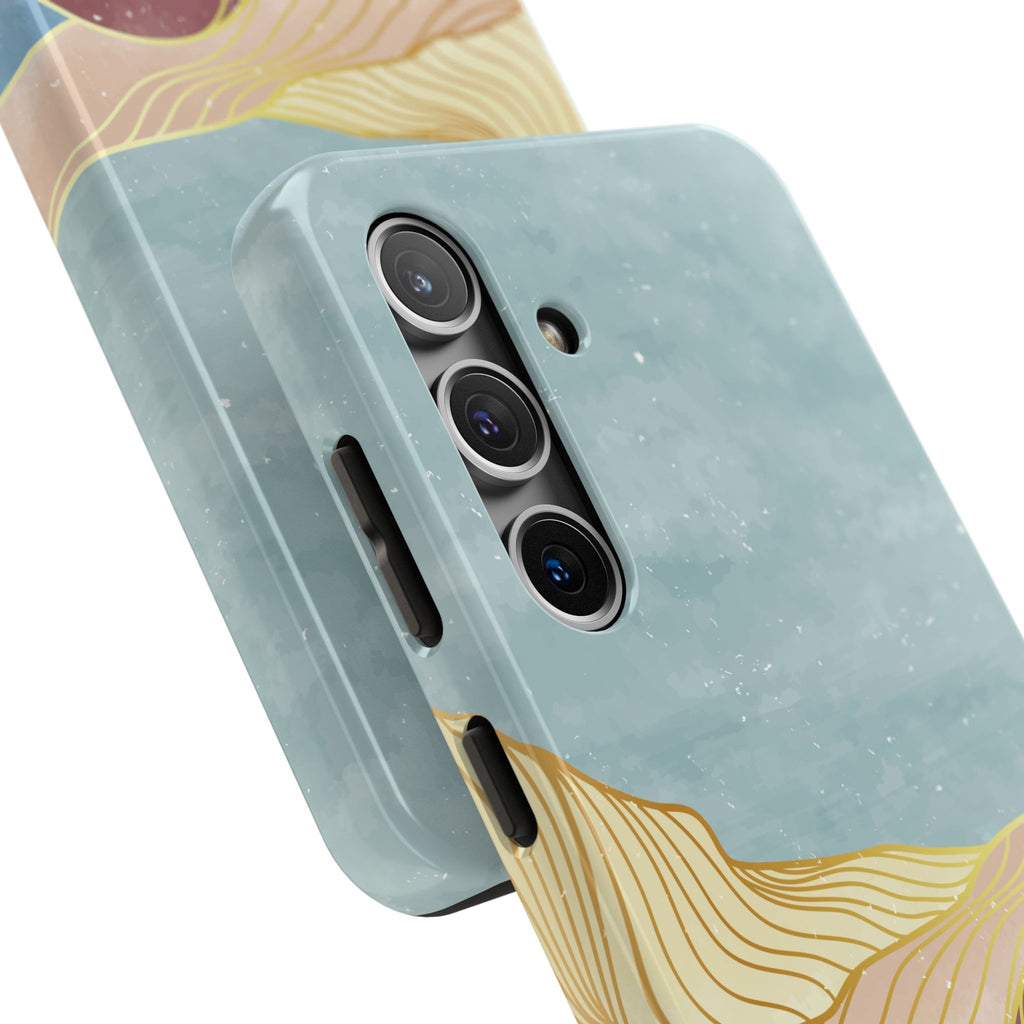 Abstract Mountain Blue Skies scene Phone Case