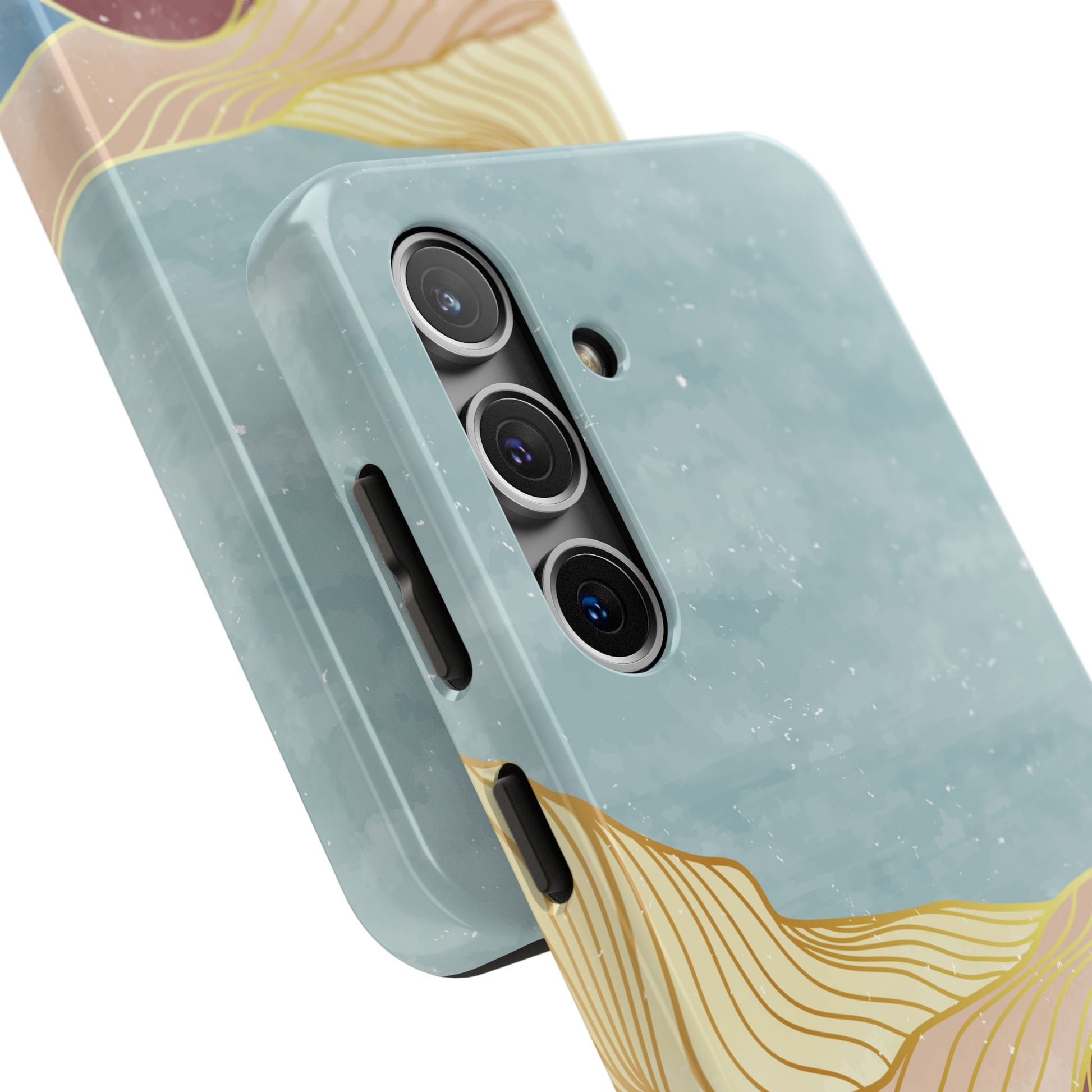 Abstract Mountain Blue Skies scene Phone Case