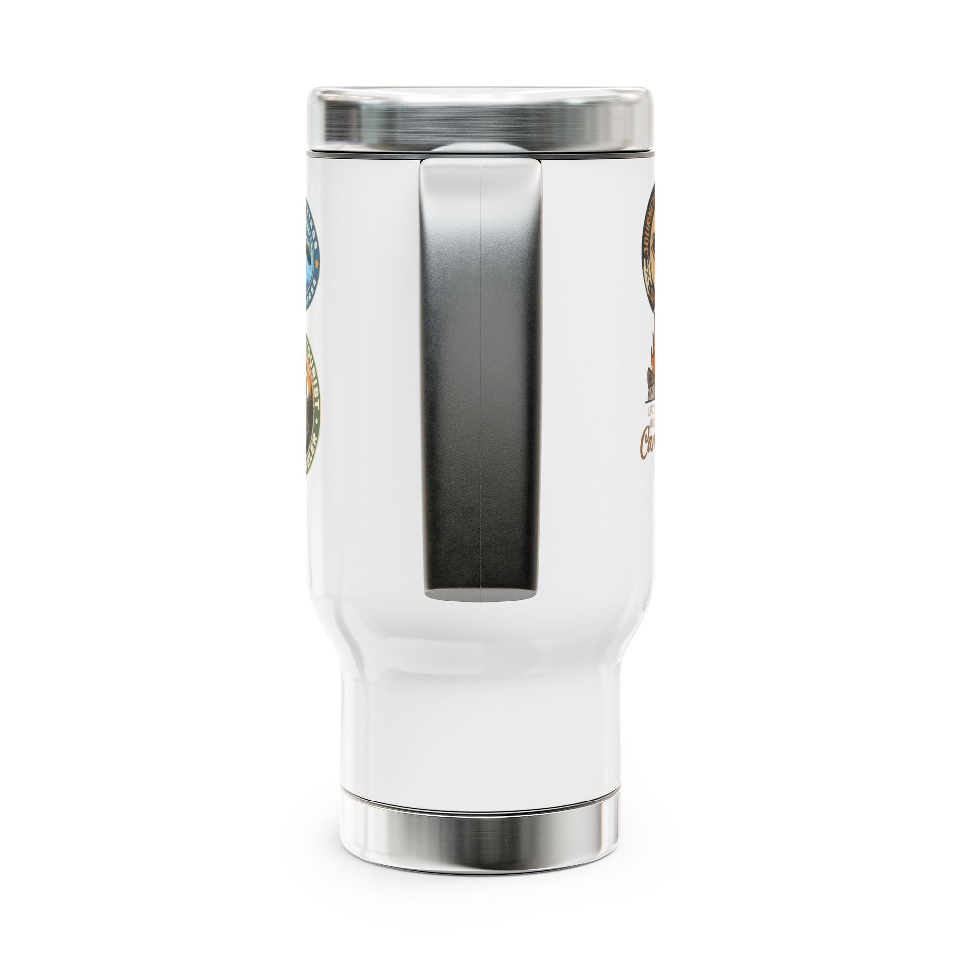 Adventure Awaits Camping Tumbler | Outdoors Travel Mug for Hikers, Campers & Explorers
