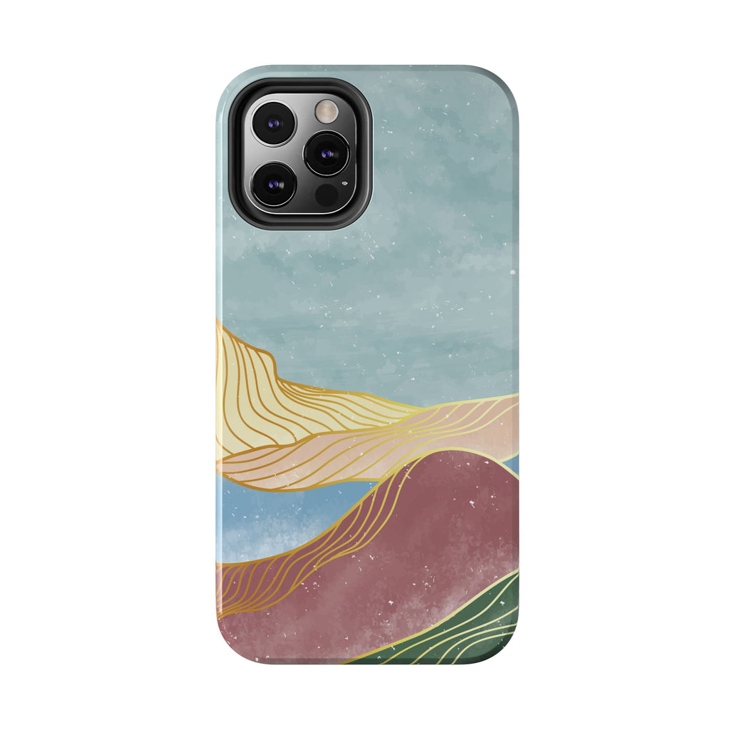 Abstract Mountain Blue Skies scene Phone Case