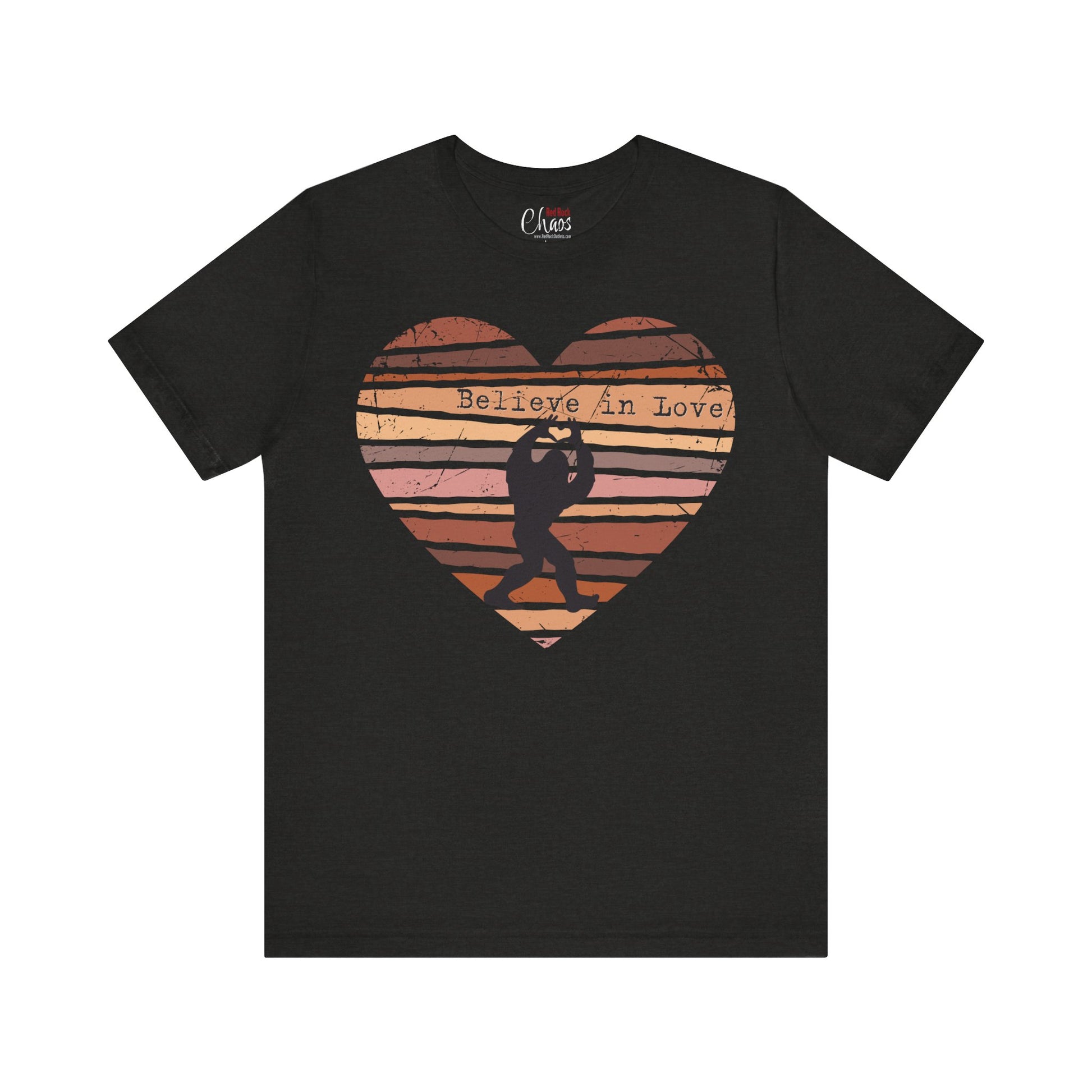Believe in Love Bigfoot Retro Heart