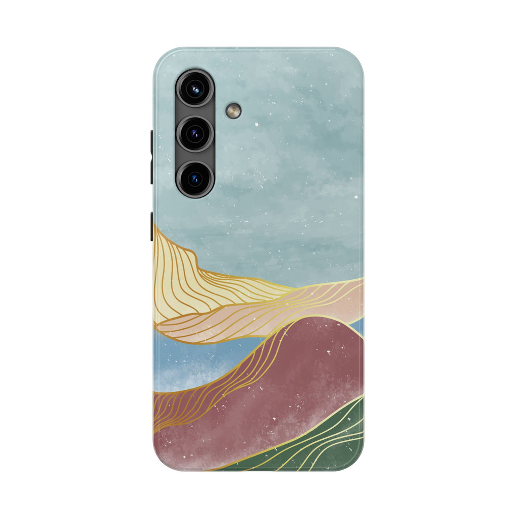 Abstract Mountain Blue Skies scene Phone Case