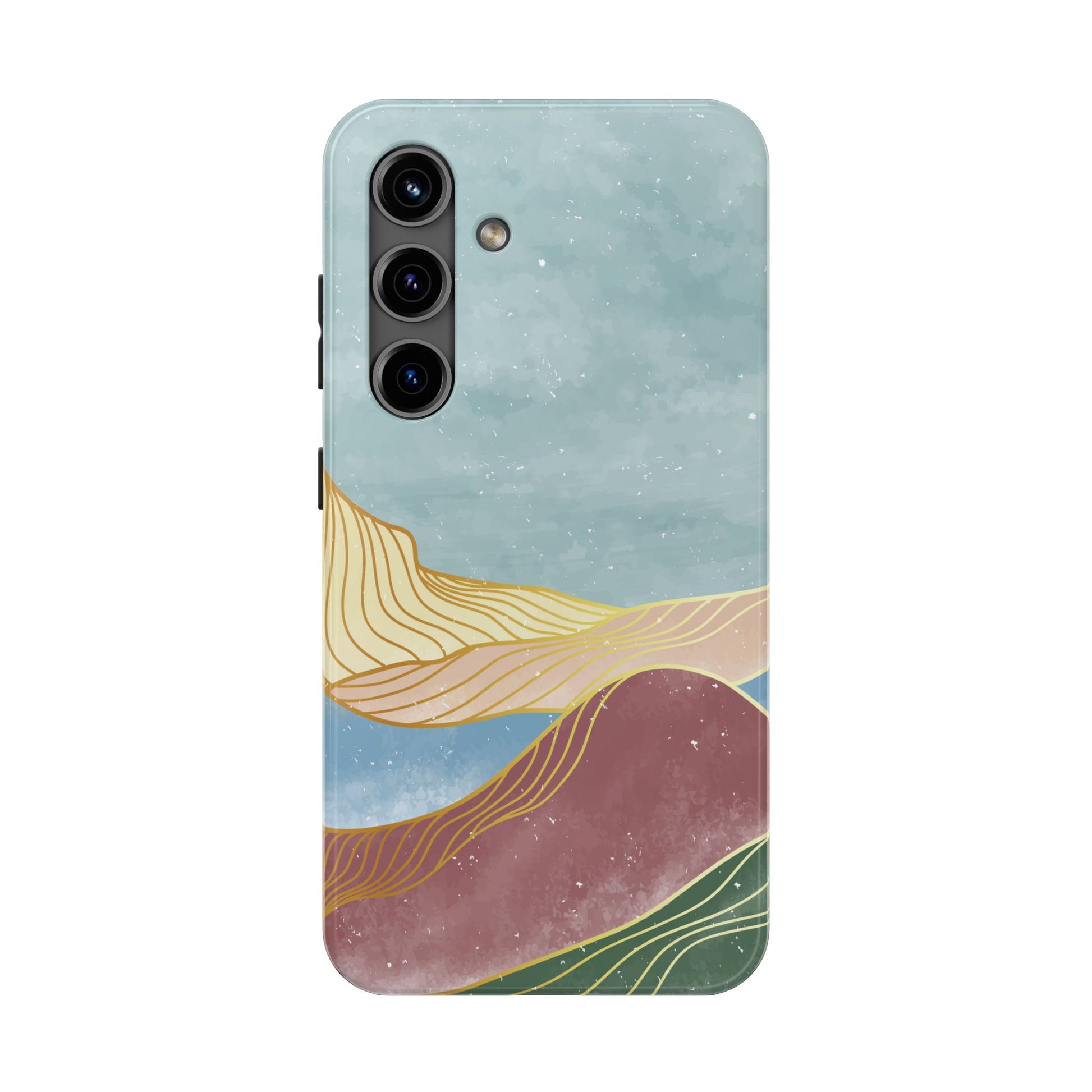 Abstract Mountain Blue Skies scene Phone Case