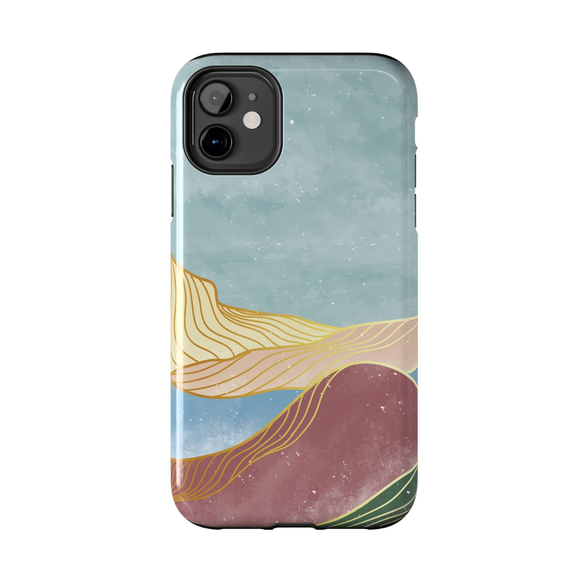 Abstract Mountain Blue Skies scene Phone Case