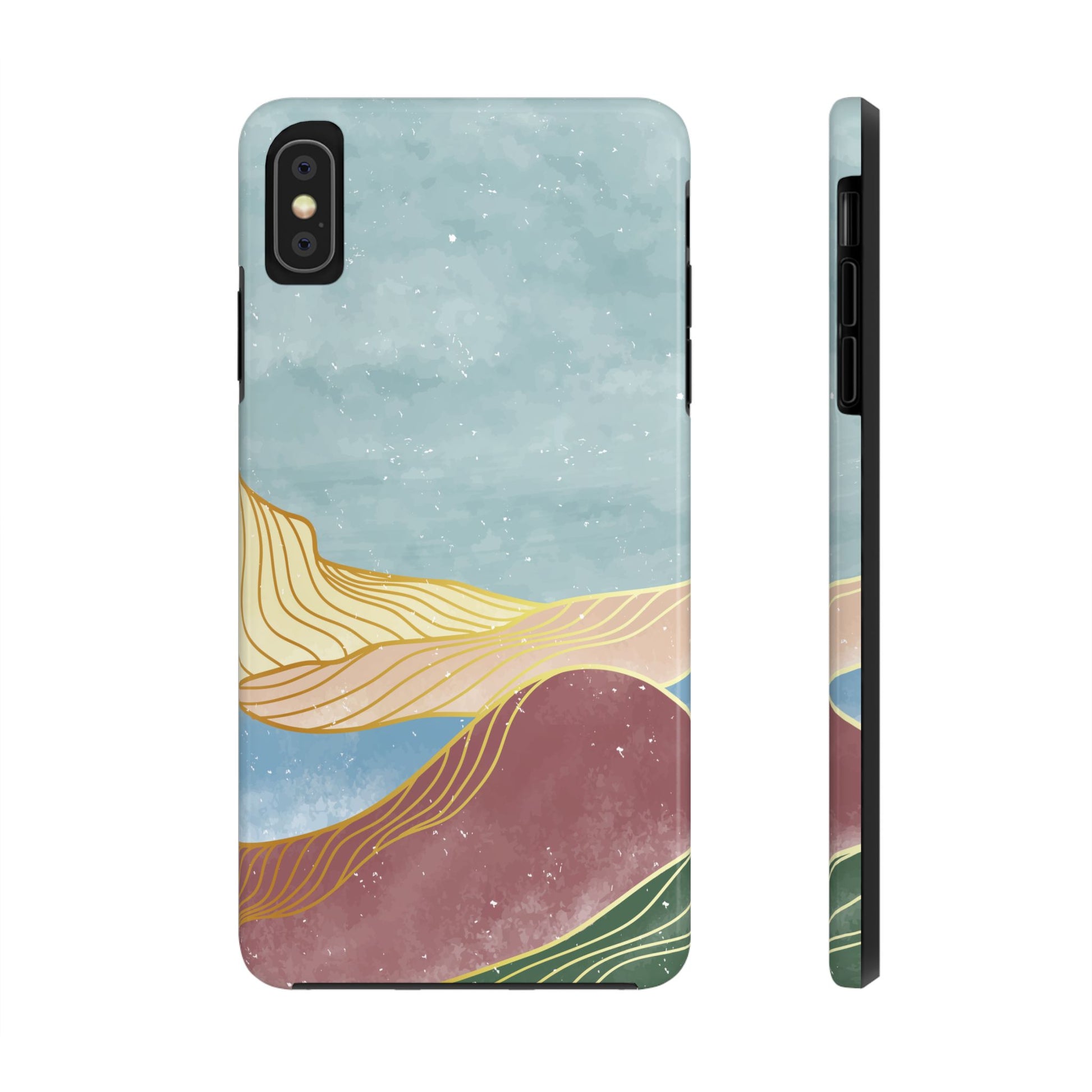 Abstract Mountain Blue Skies scene Phone Case