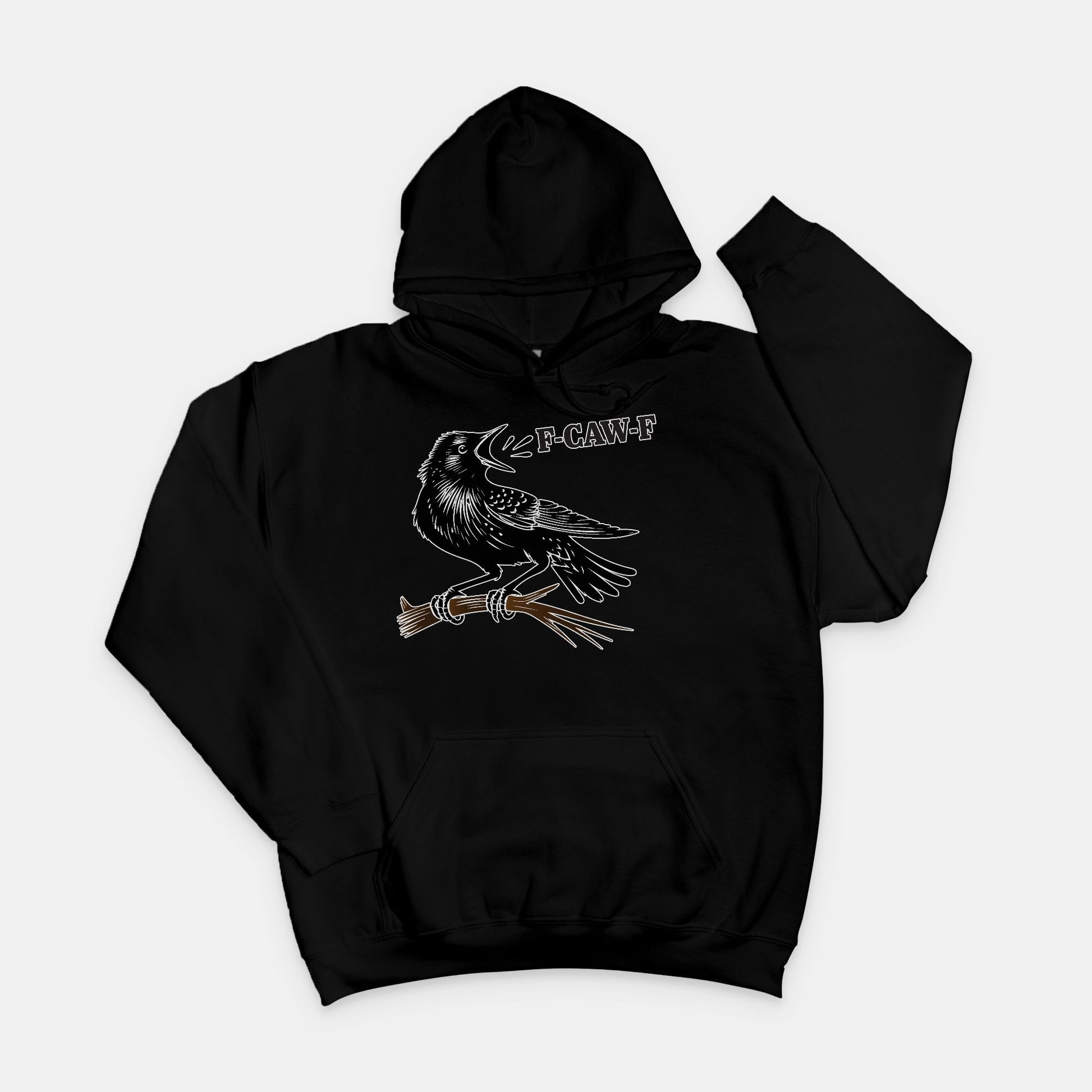 F-CAW-F Crow Hoodie – Funny Edgy Bird