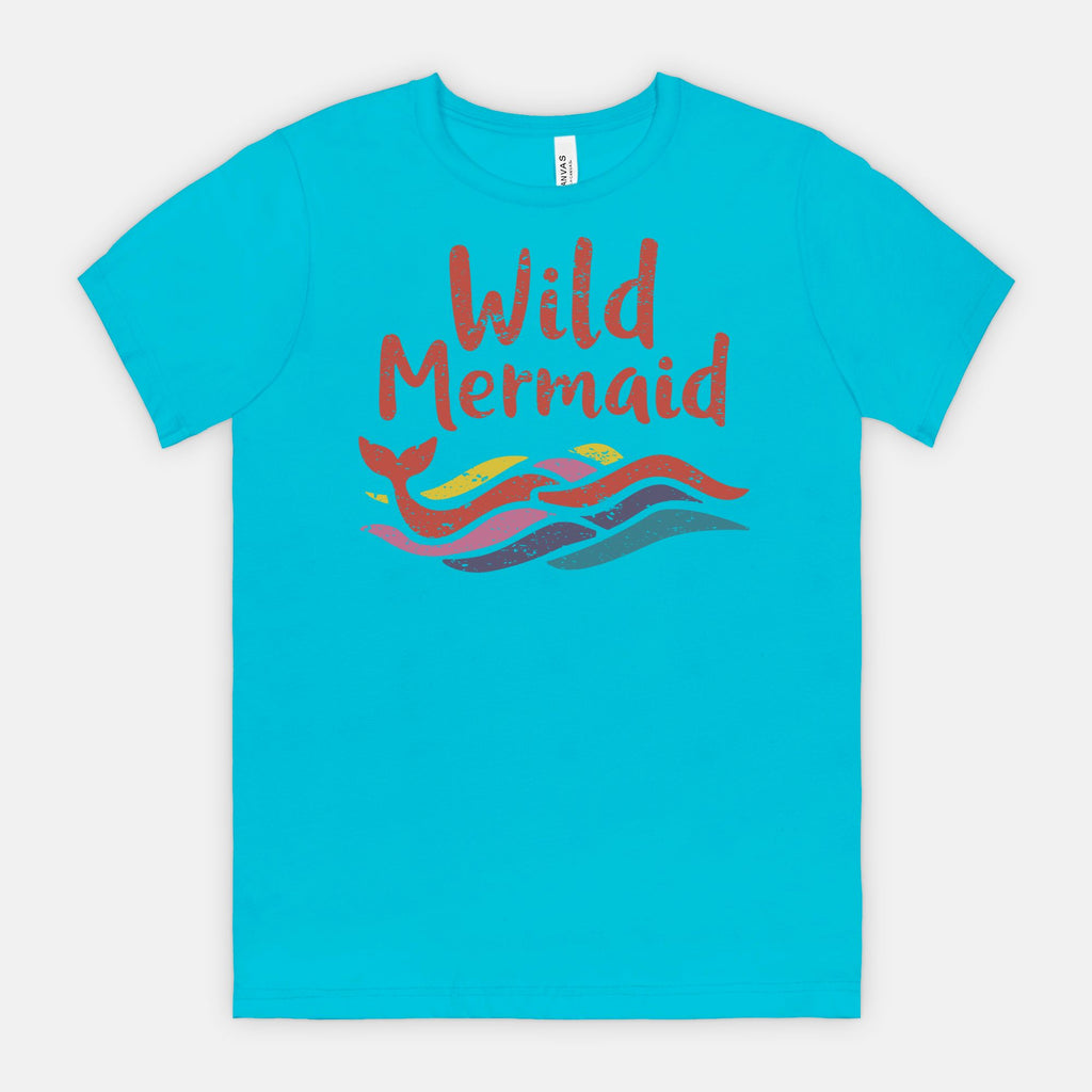 Wild Mermaid - Colorful Retro Ocean Vibes Tee