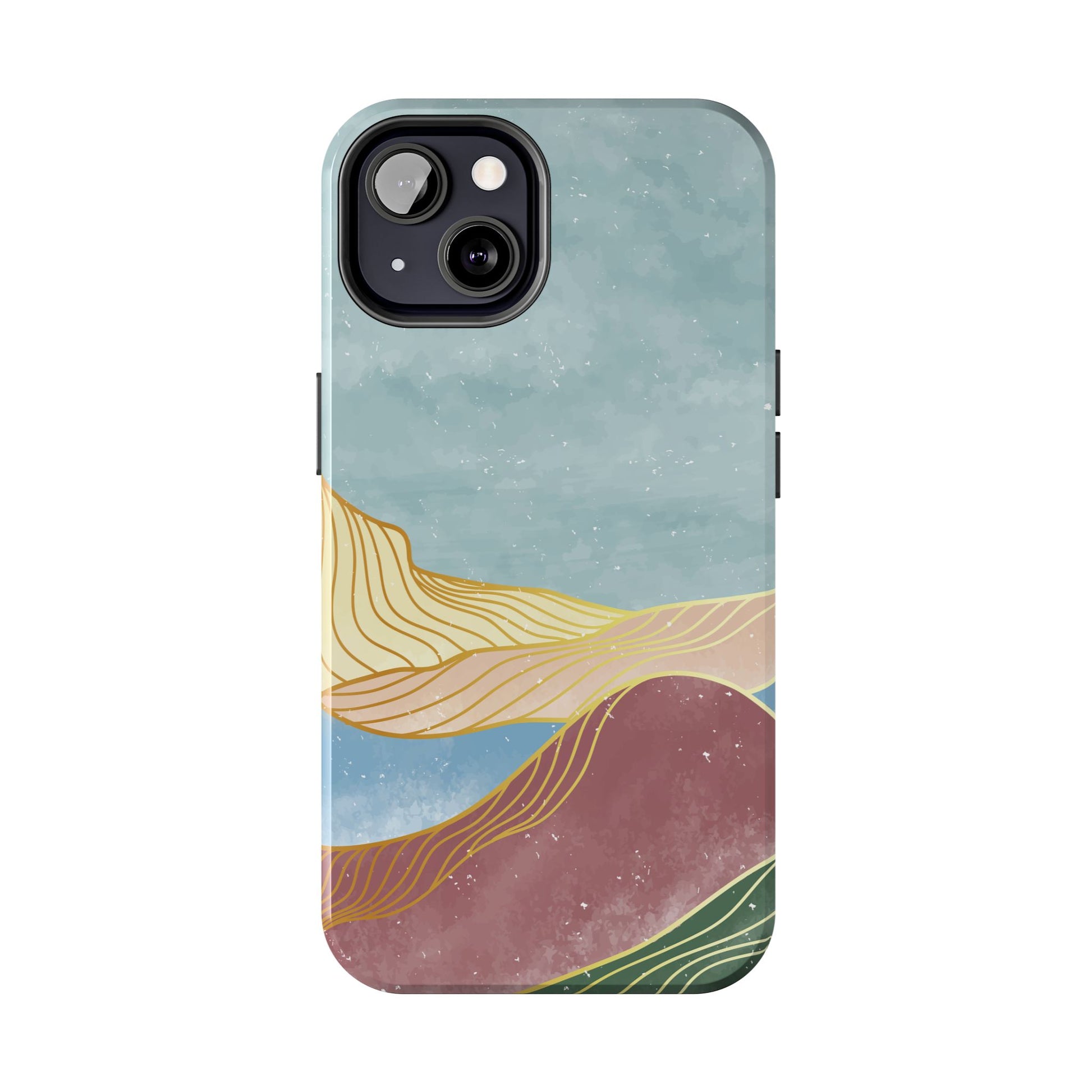 Abstract Mountain Blue Skies scene Phone Case