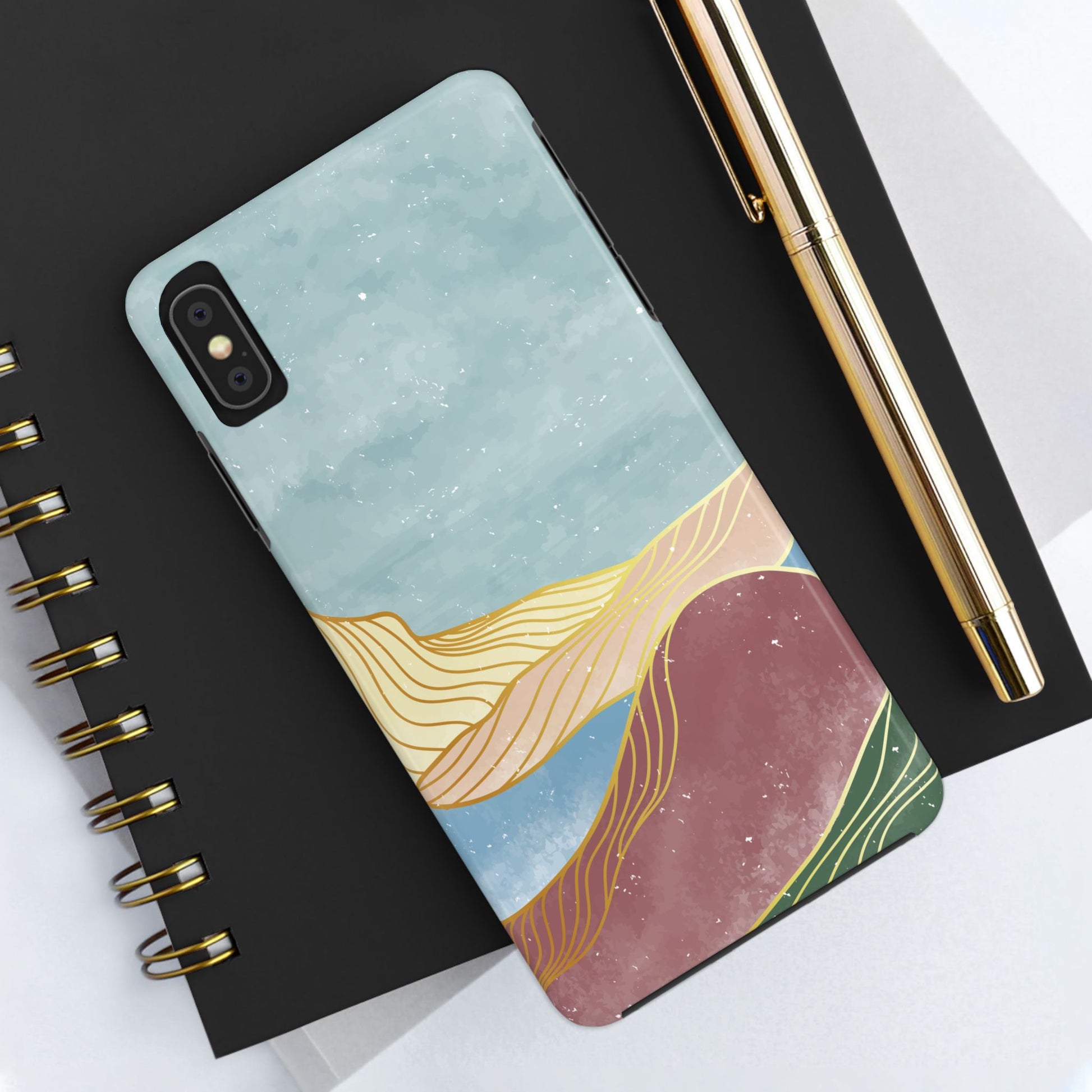 Abstract Mountain Blue Skies scene Phone Case