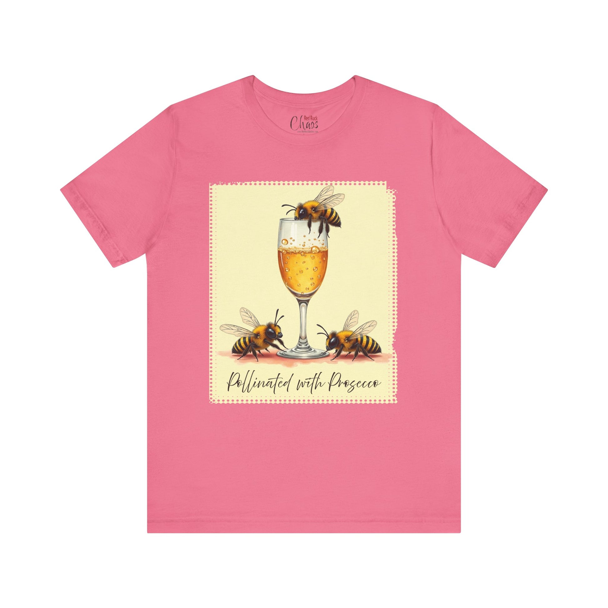 Pollinated with Prosecco – Cute Funny Bee Pun Tee