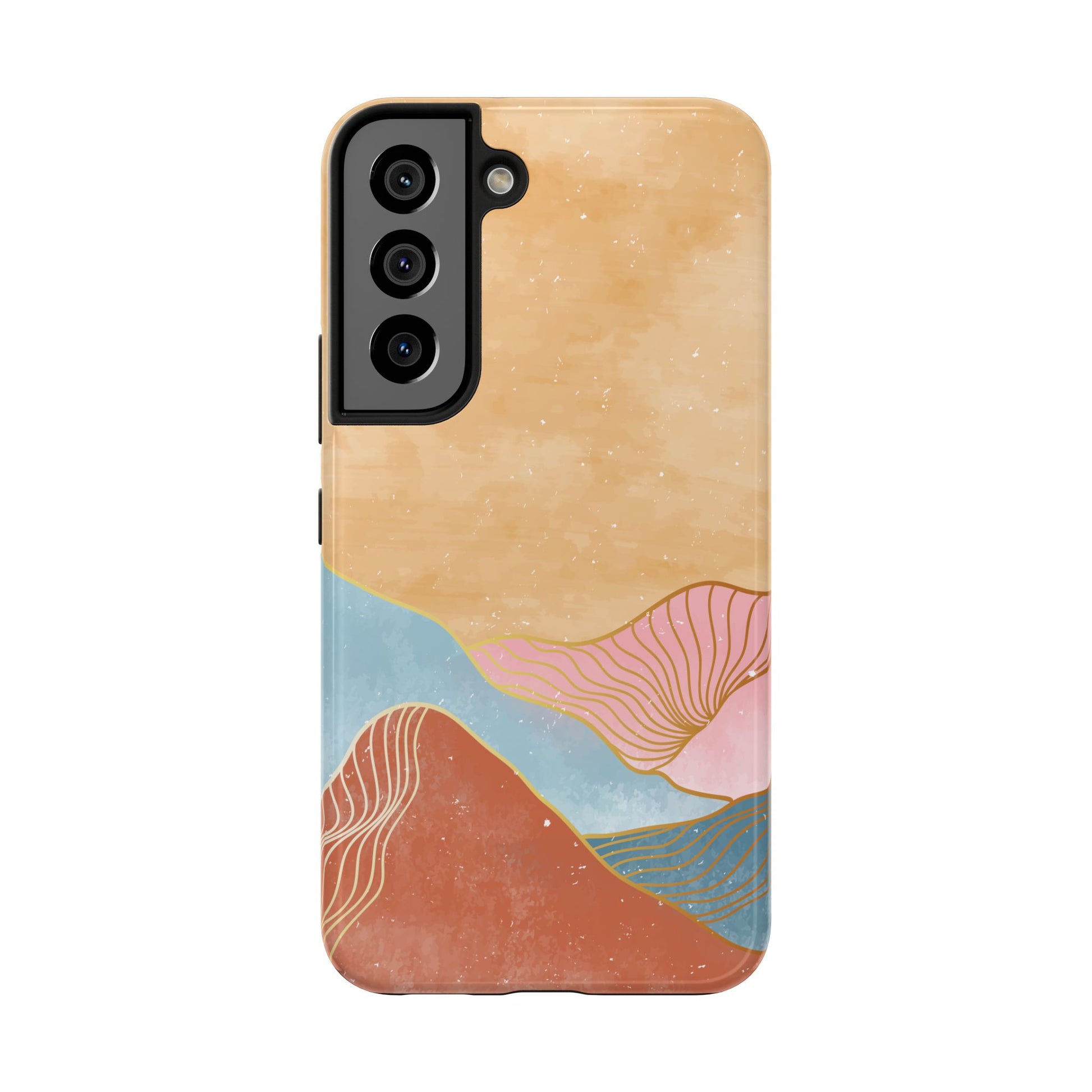 Golden Horizon Abstract Mountain Phone Case