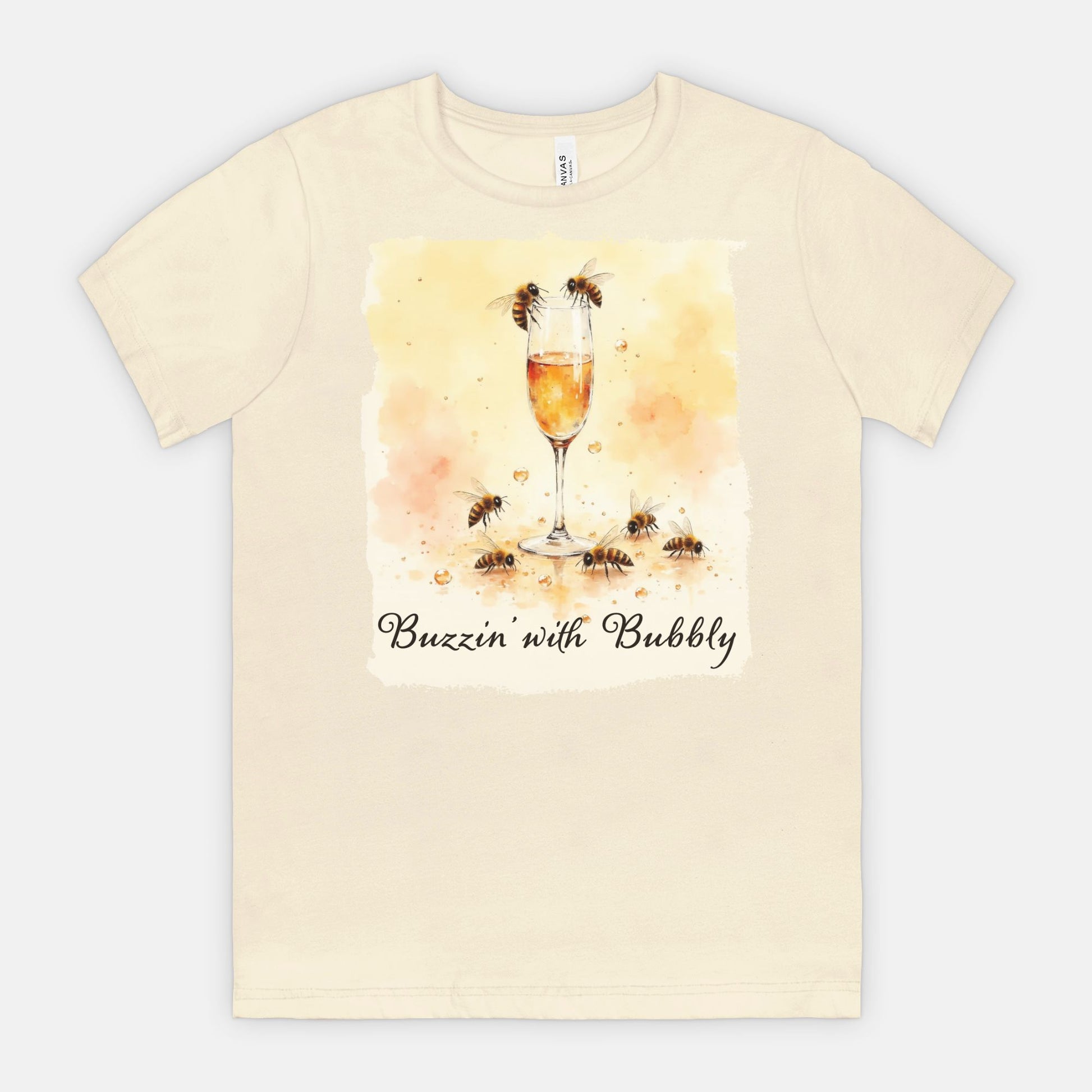 Buzzin’ with Bubbly – Funny Bee Champagne Shirt