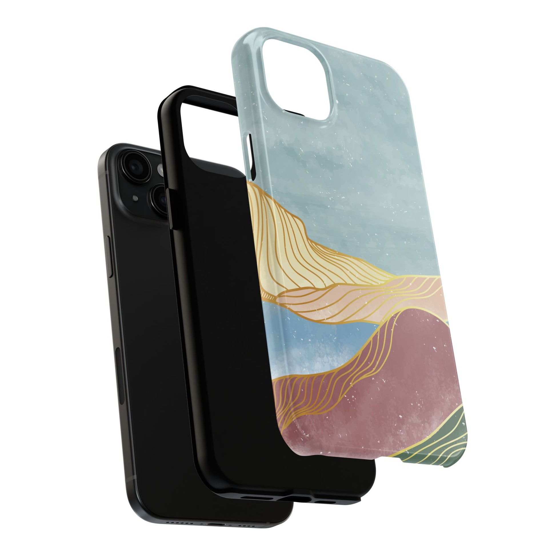 Abstract Mountain Blue Skies scene Phone Case