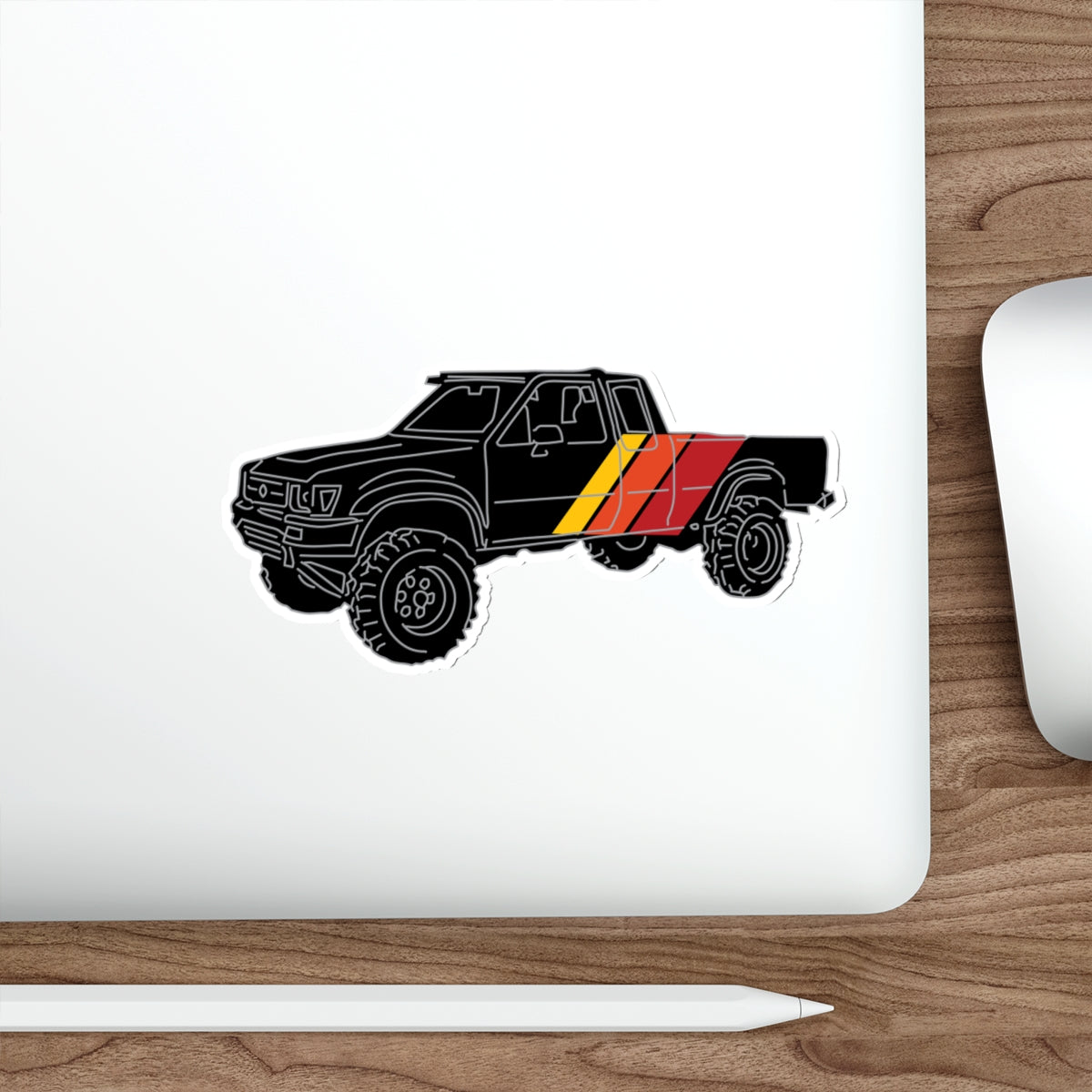 Retro Black Toyota Truck Die-Cut Stickers