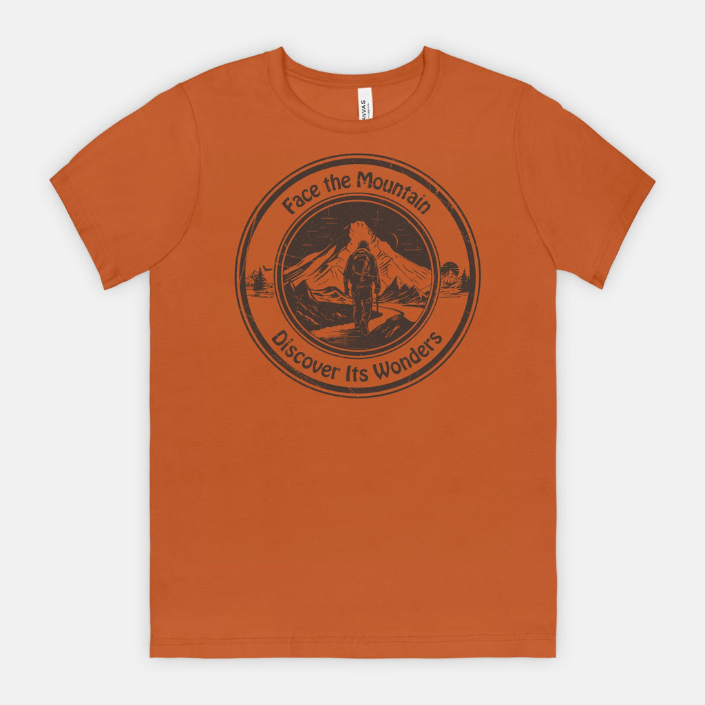 Face the Mountain Discover Its Wonders Adventure T-Shirt