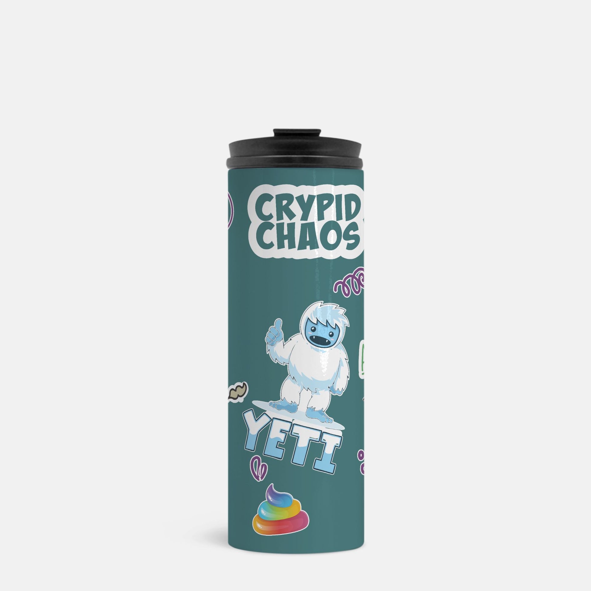 Cryptid Chaos Tumbler – Alien, Yeti, UFO, Bigfoot, Dragon Design