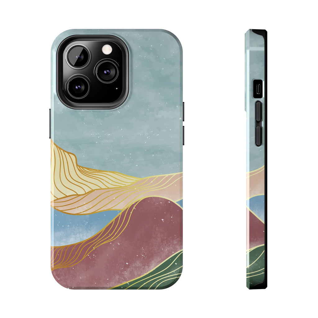 Abstract Mountain Blue Skies scene Phone Case