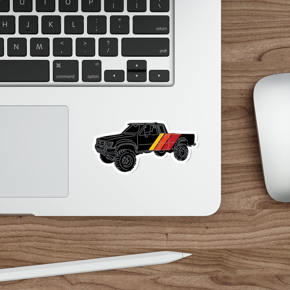 Retro Black Toyota Truck Die-Cut Stickers
