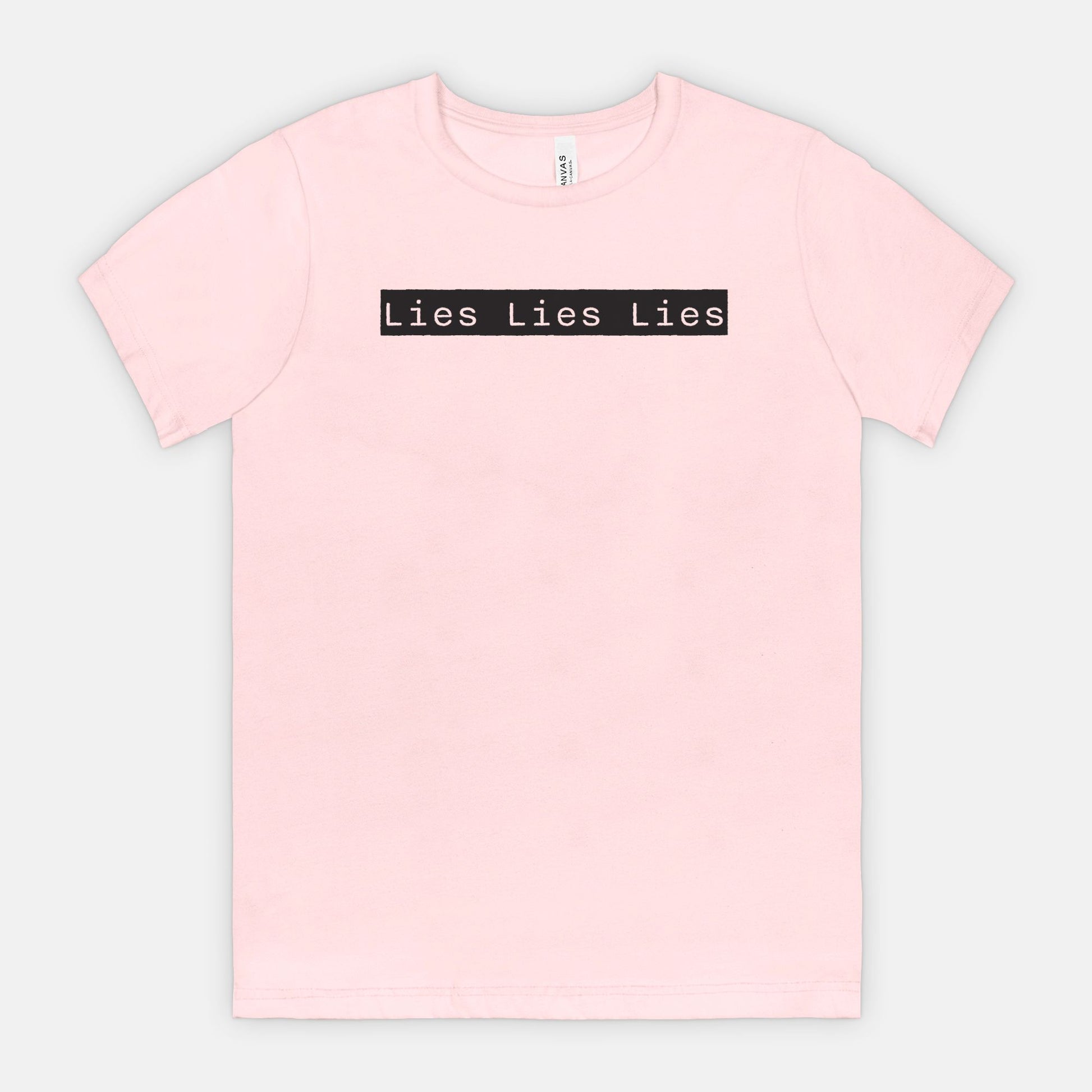 Lies Lies Lies Black Box T-Shirt — Bold Minimalist Statement Tee