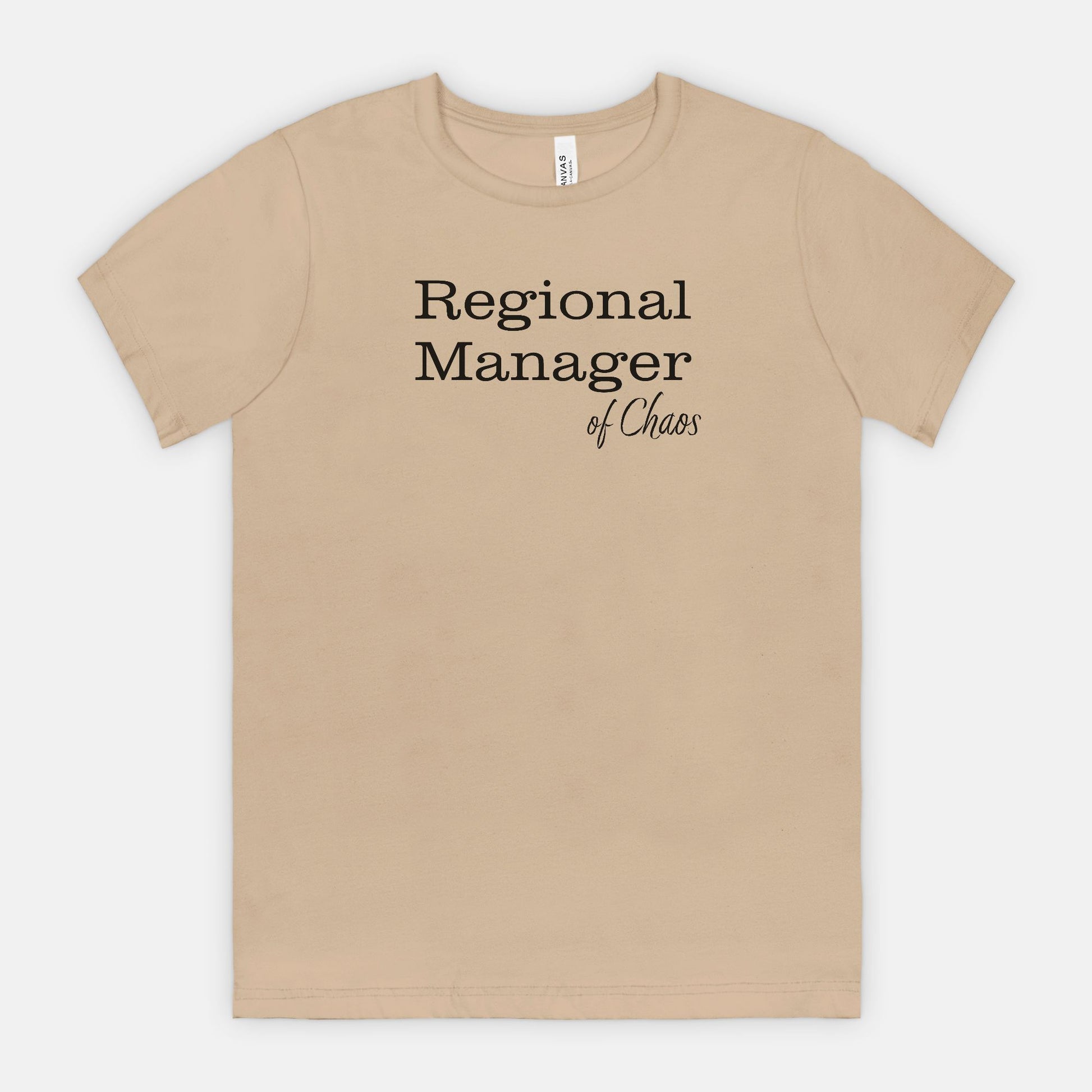 Regional Manager of Chaos Tee - Black Text