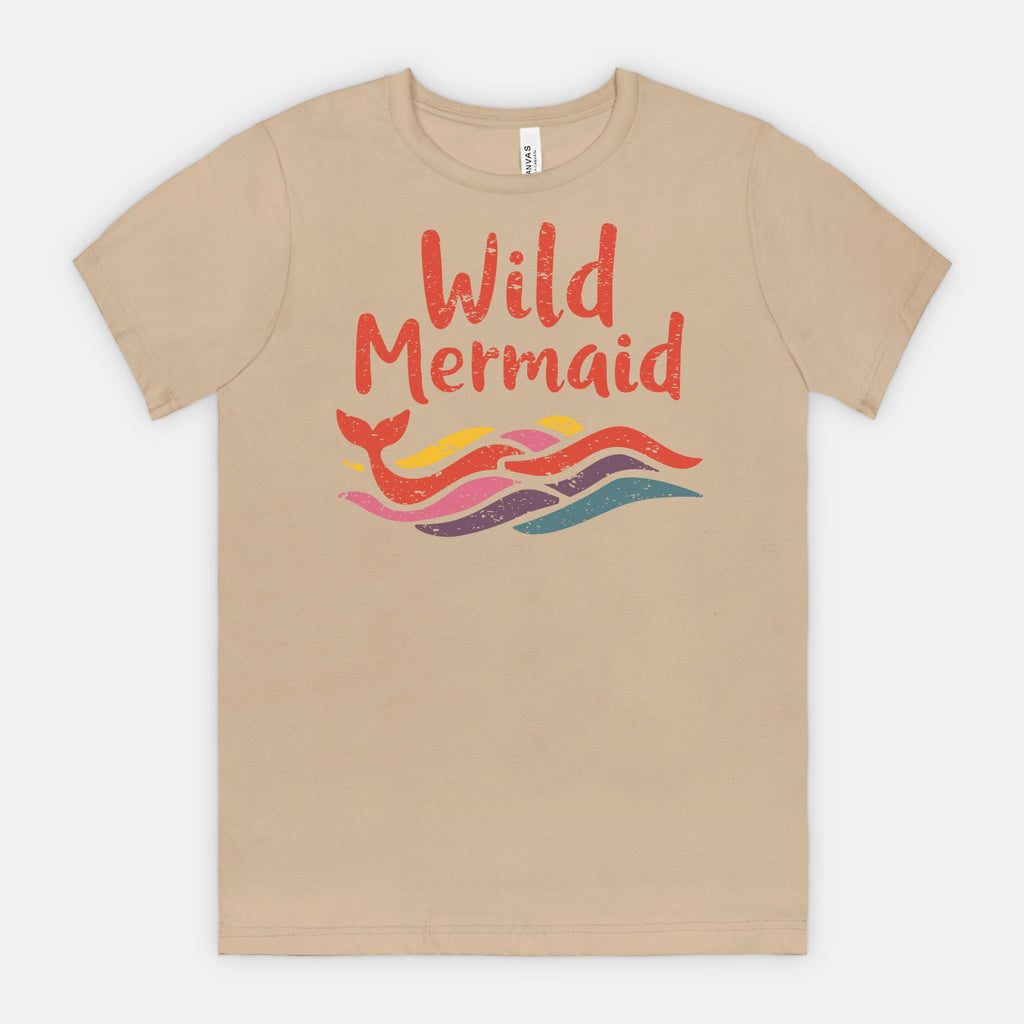 Wild Mermaid - Colorful Retro Ocean Vibes Tee