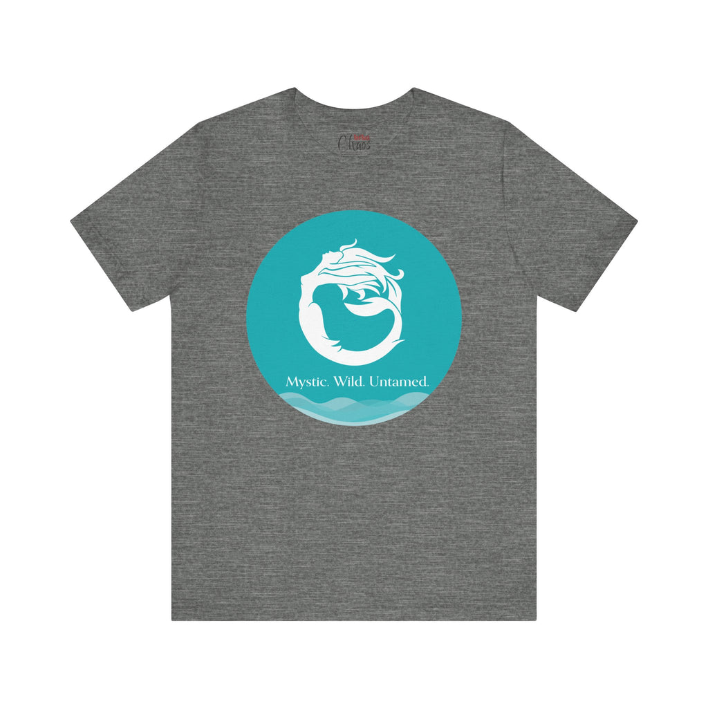 Mystic Wild Untamed Mermaid Circle Tee – Minimalist Ocean Waves Design