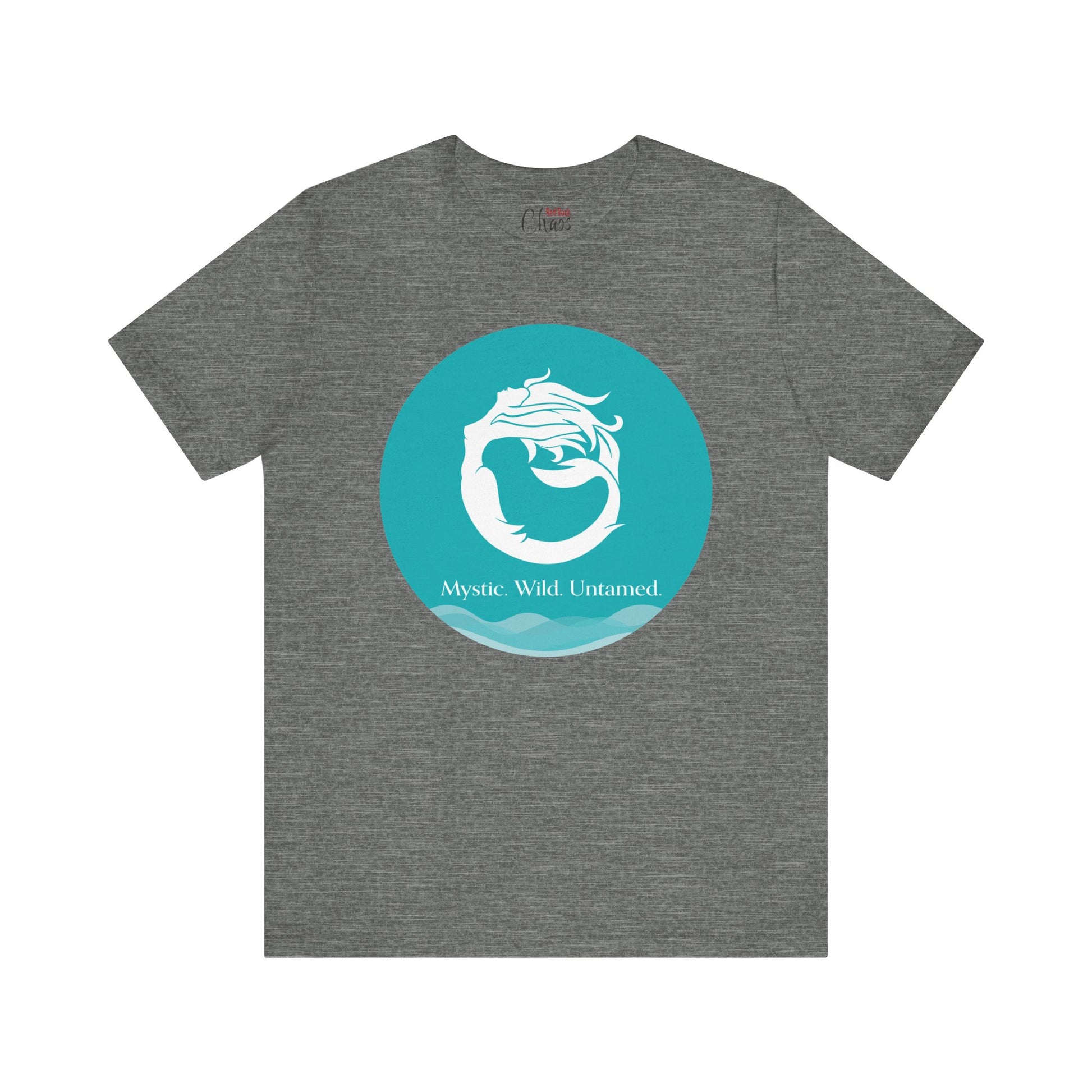 Mystic Wild Untamed Mermaid Circle Tee – Minimalist Ocean Waves Design