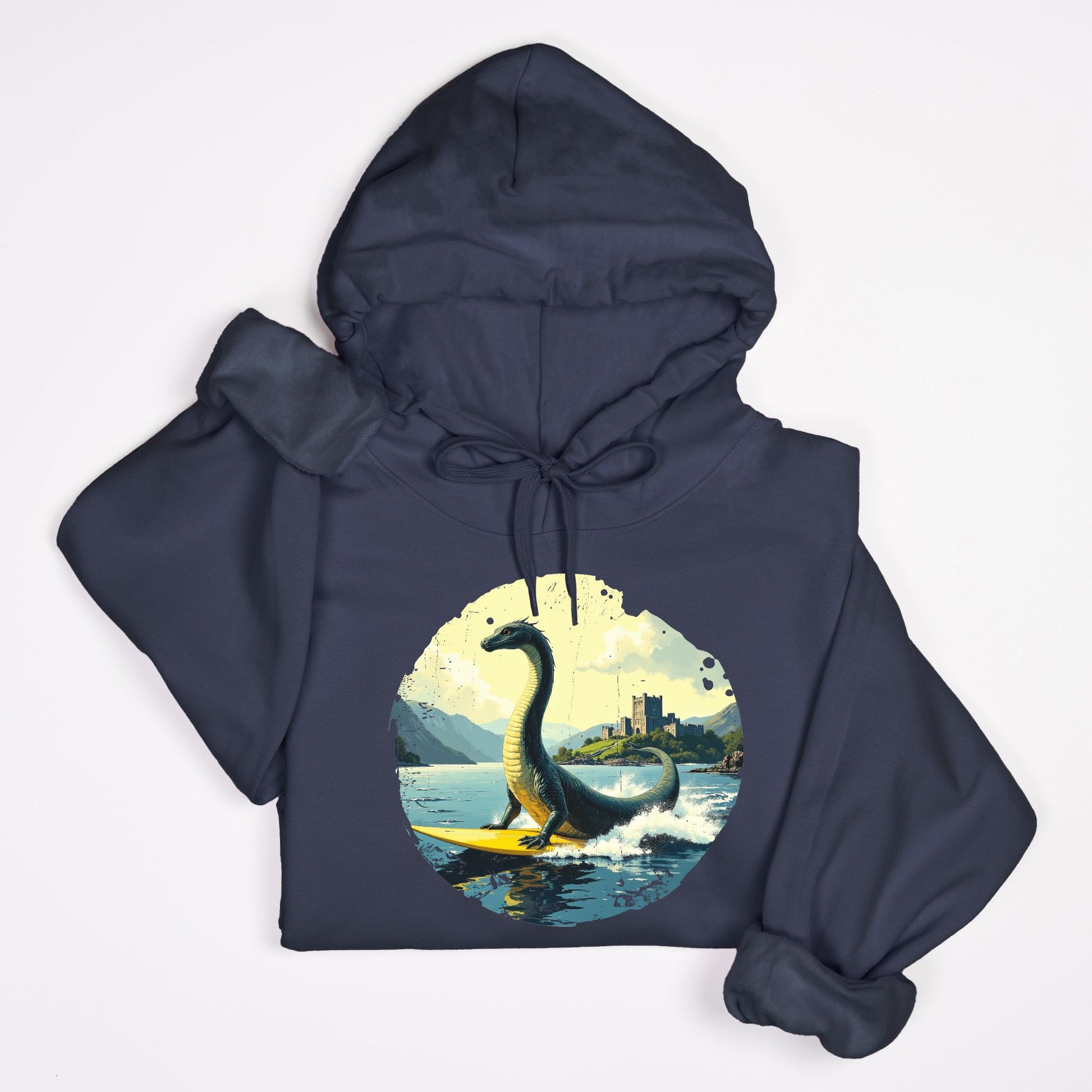 Loch Ness on Surfboard Sweatshirt