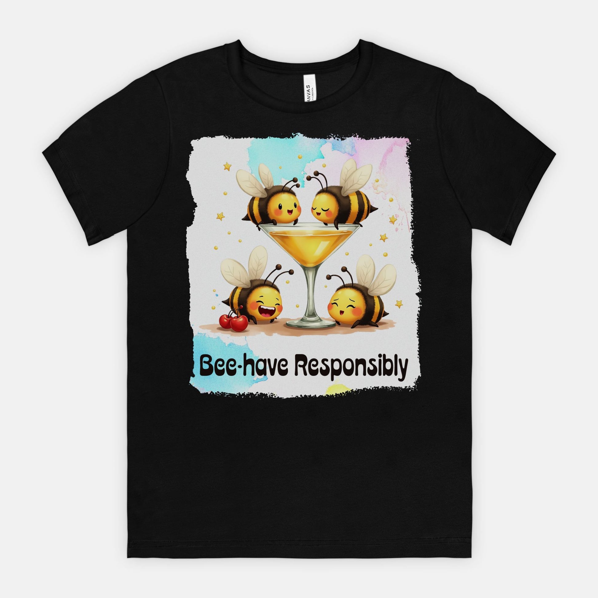 Bee-have Responsibly – Funny Bee Cocktail Shirt