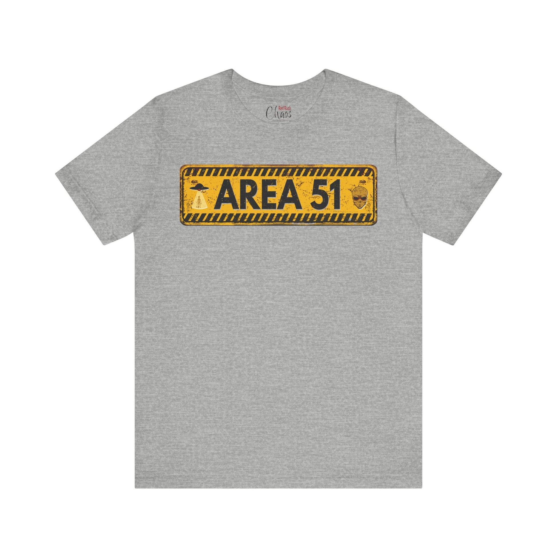 Area 51 Distressed Alien Sign Graphic Tee – Vintage Sci-Fi UFO Shirt