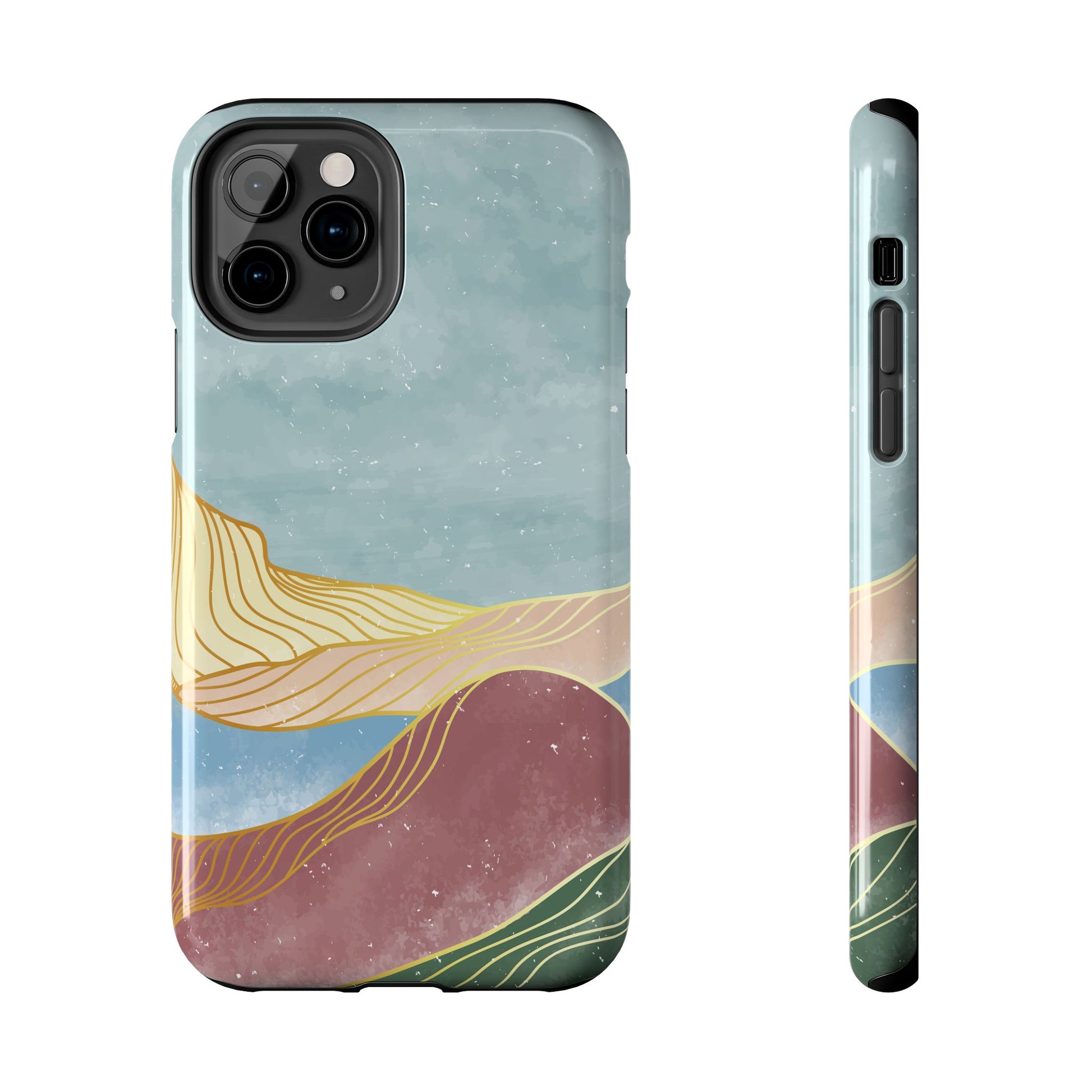 Abstract Mountain Blue Skies scene Phone Case