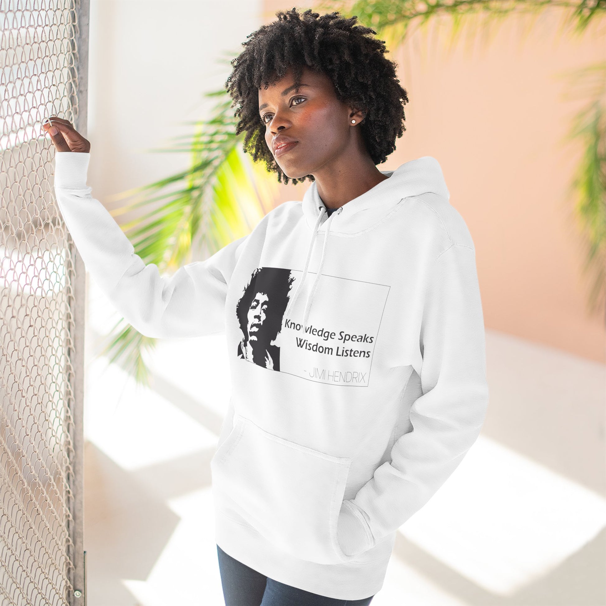 Knowledge Speaks, Wisdom Listens | Jimi Hendrix Quote Hoodie