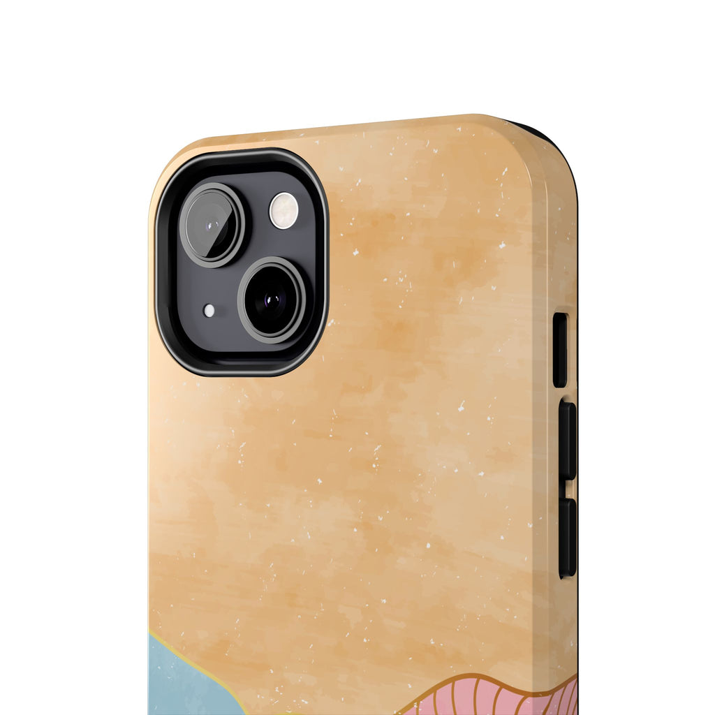 Golden Horizon Abstract Mountain Phone Case