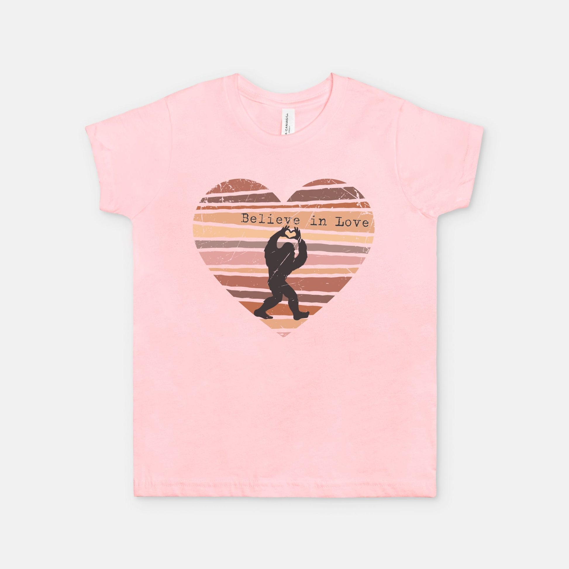 Believe in Love Bigfoot Youth Graphic T-Shirt