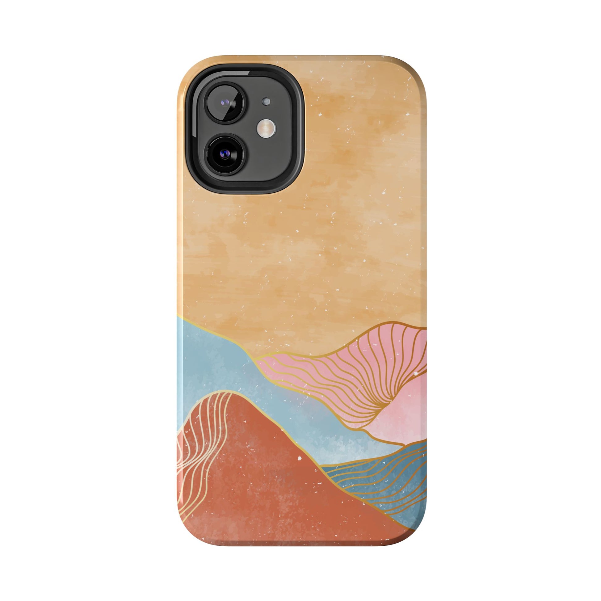 Golden Horizon Abstract Mountain Phone Case