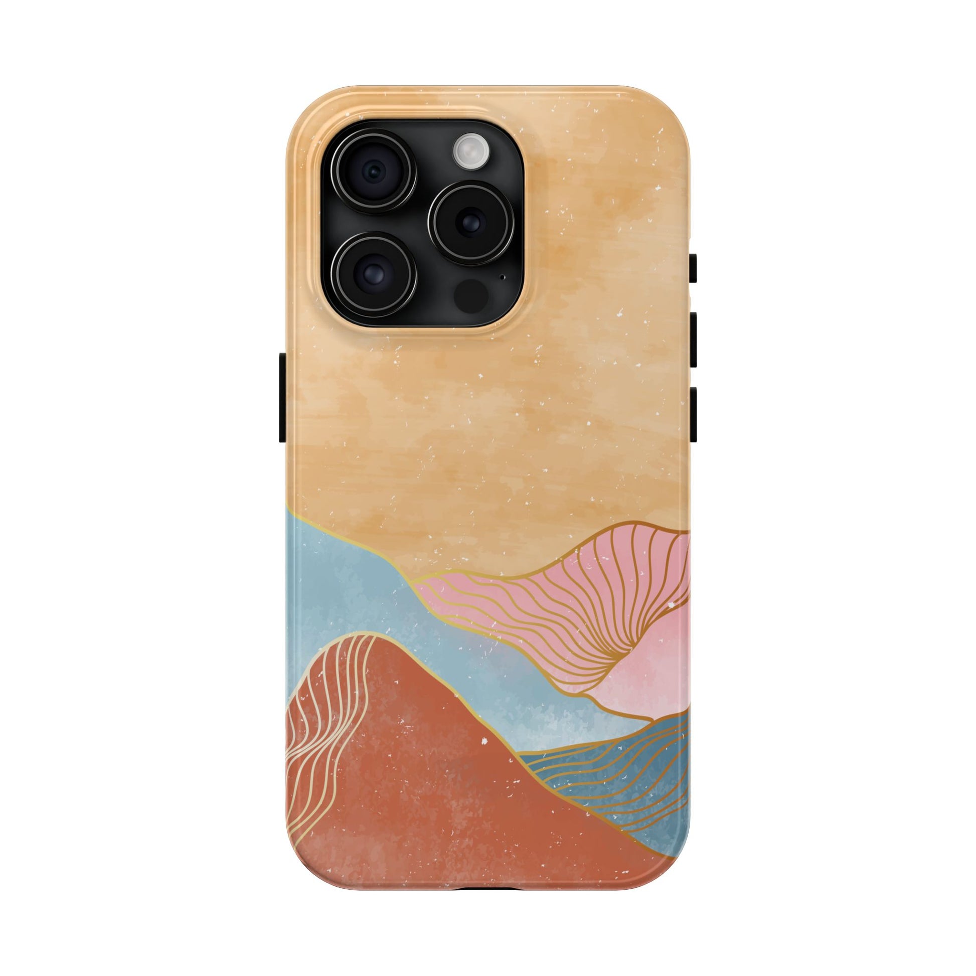 Golden Horizon Abstract Mountain Phone Case