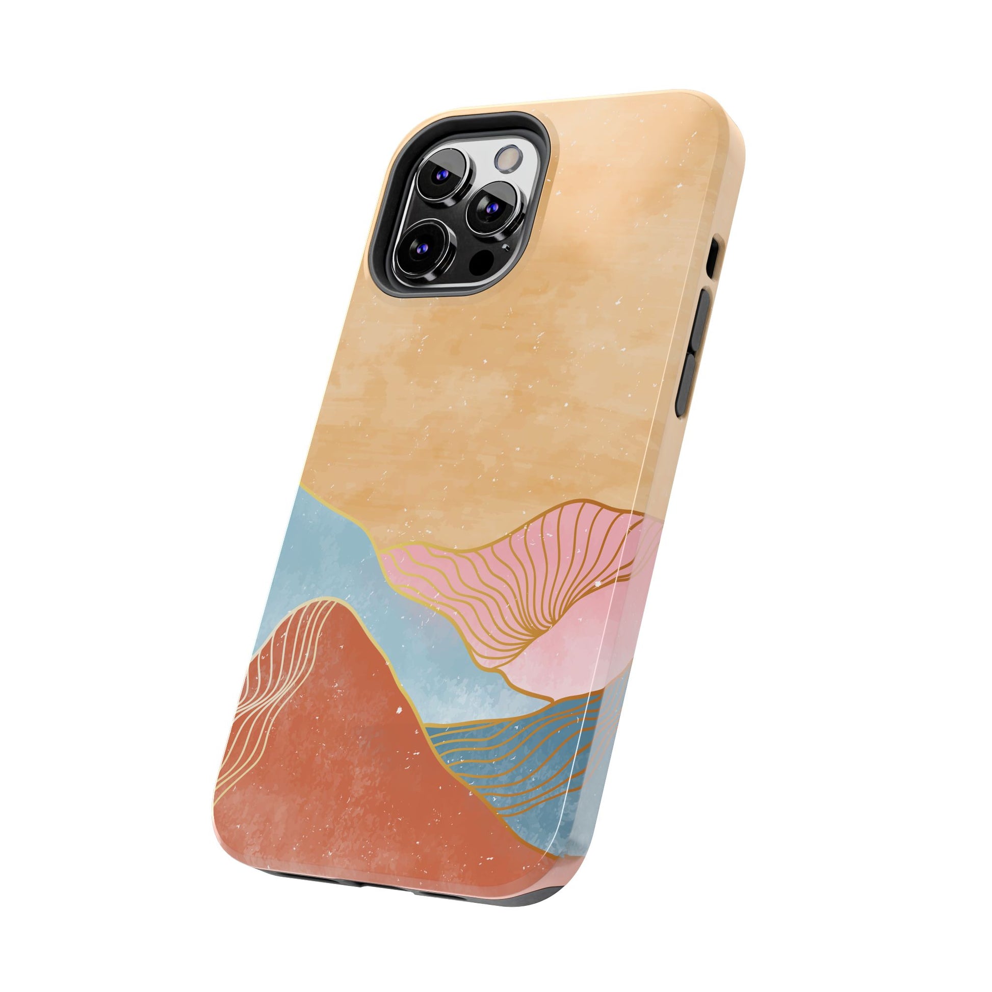 Golden Horizon Abstract Mountain Phone Case