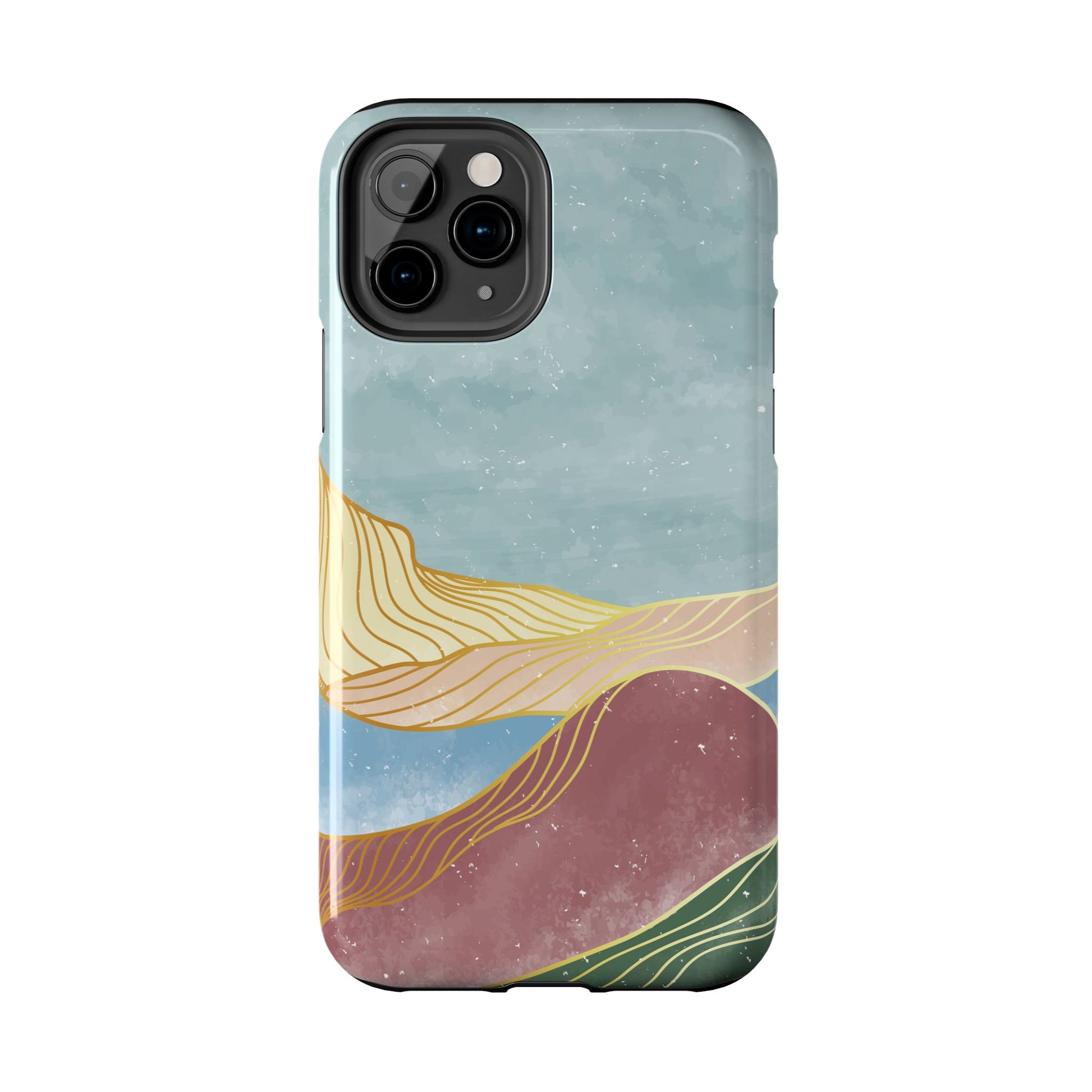Abstract Mountain Blue Skies scene Phone Case