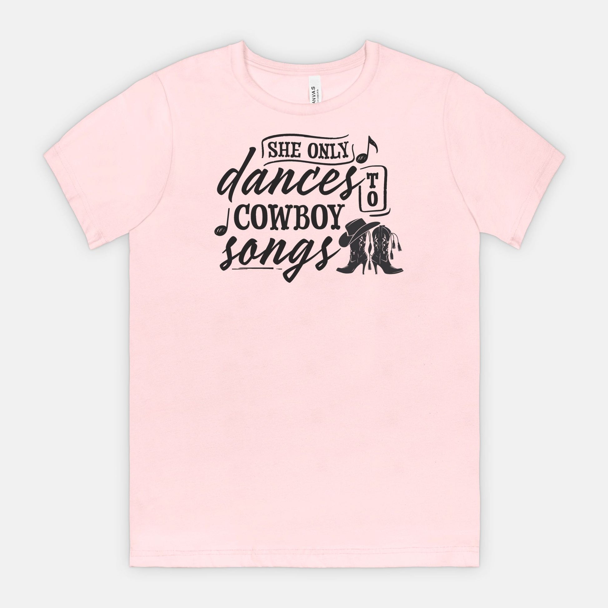 She Only Dances to Cowboy Songs – Western Graphic Tee for Country Music Lovers