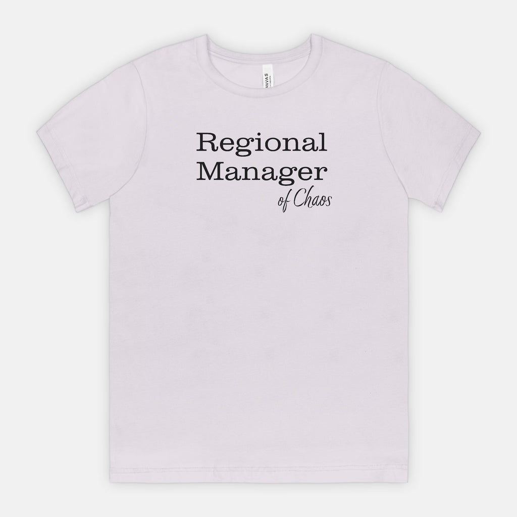 Regional Manager of Chaos Tee - Black Text