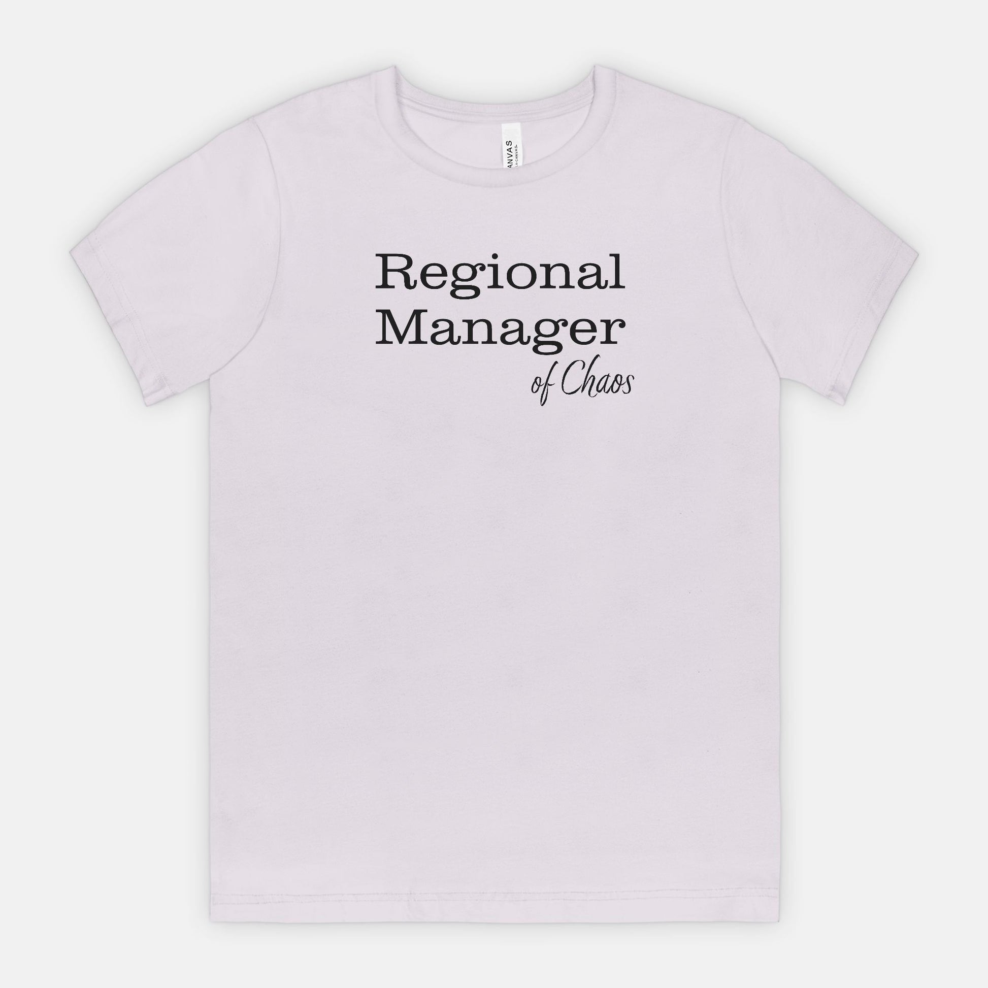 Regional Manager of Chaos Tee - Black Text
