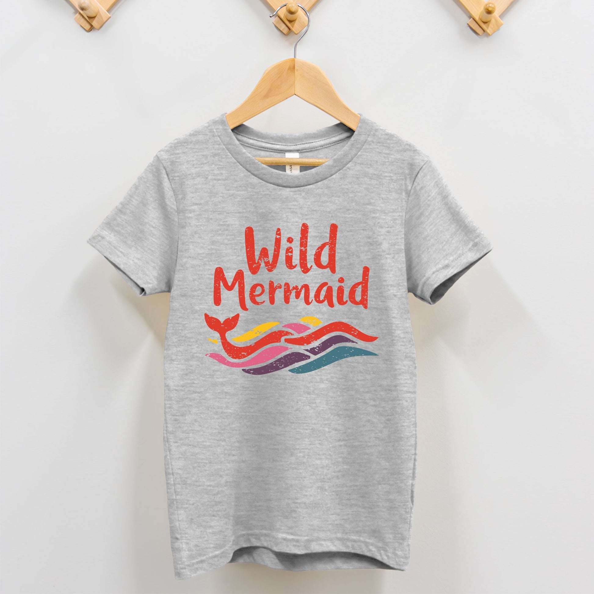 Wild Mermaid – Retro Rainbow Toddler Tee