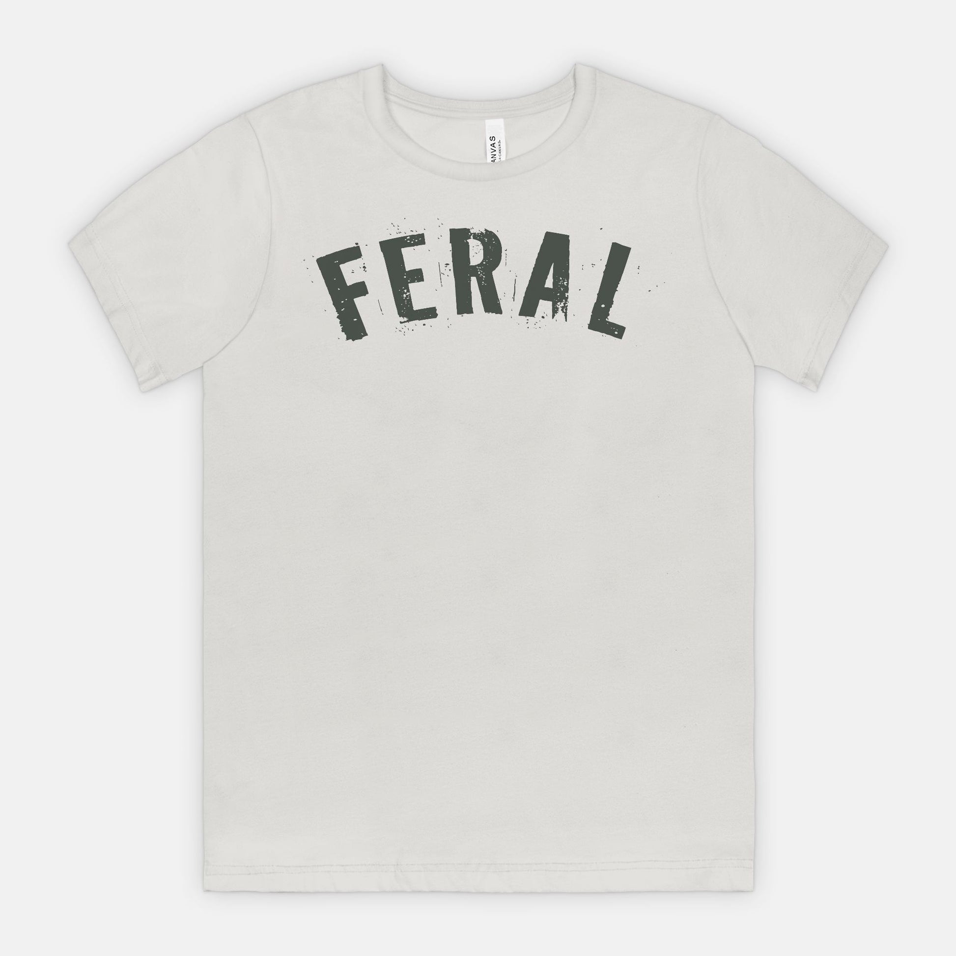 FERAL Graphic Tee – Bold Distressed Statement Adult Shirt
