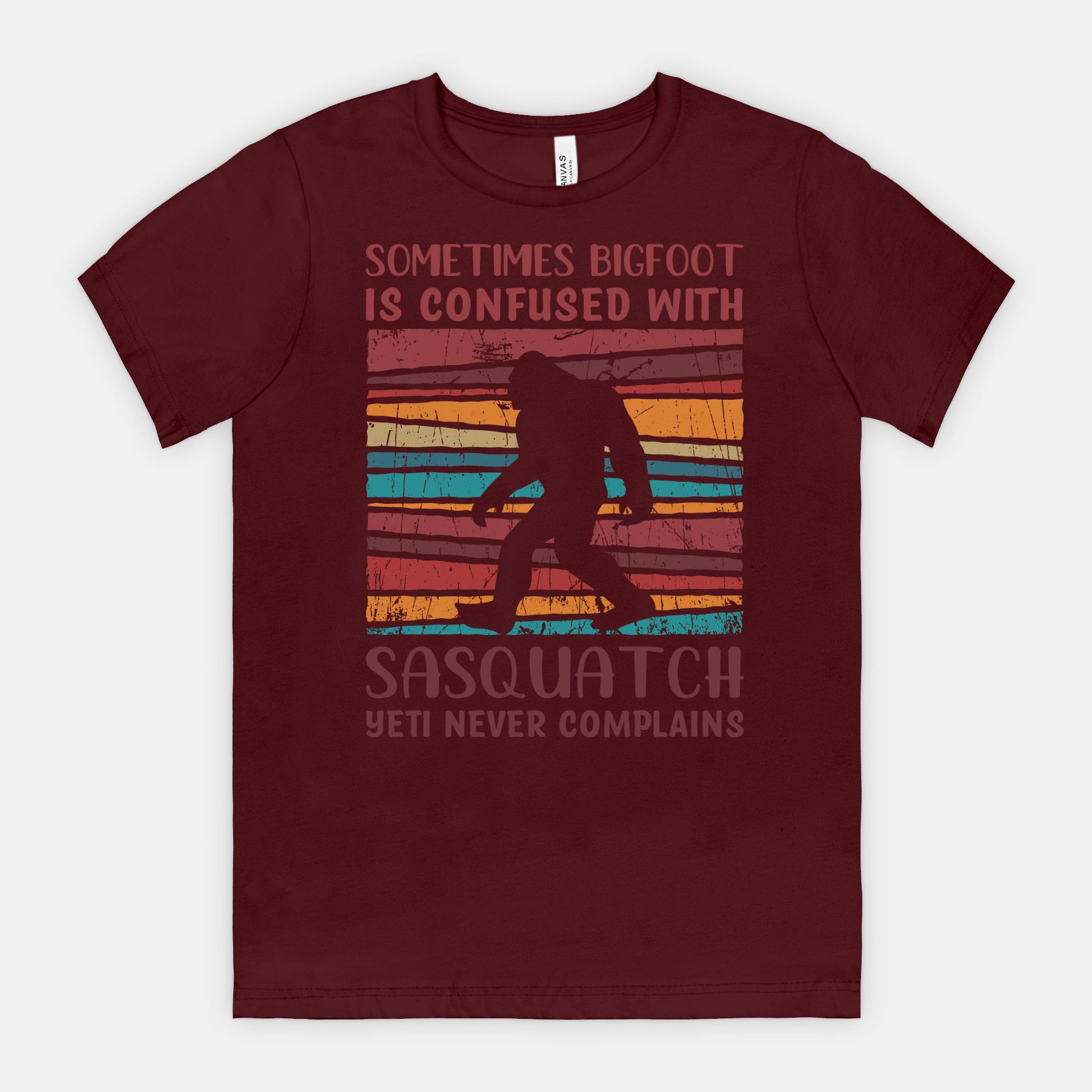 Bigfoot is sometimes confused with Sasquatch. Yeti never complains. Tee