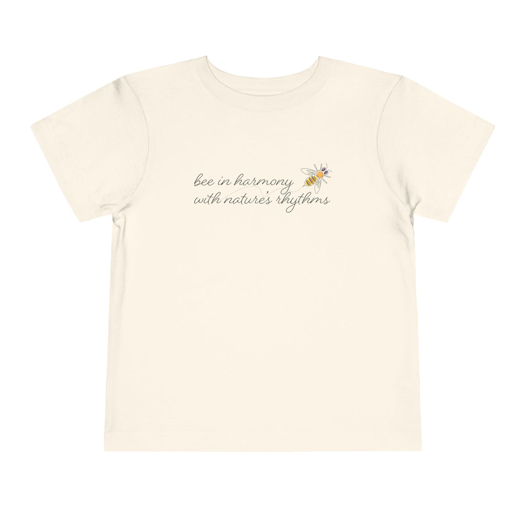 Bee in Harmony with Nature's Rhythms- Toddler Short Sleeve Tee