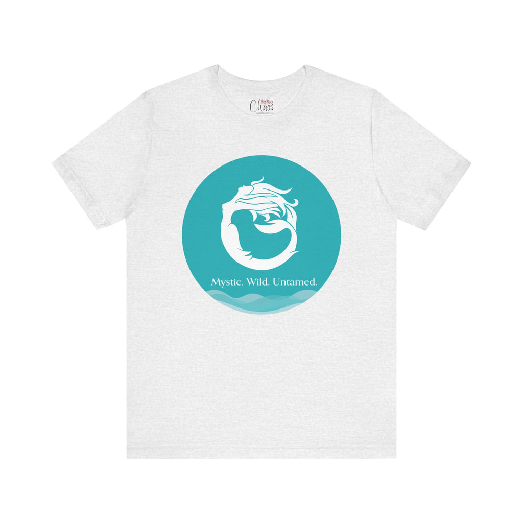 Mystic Wild Untamed Mermaid Circle Tee – Minimalist Ocean Waves Design