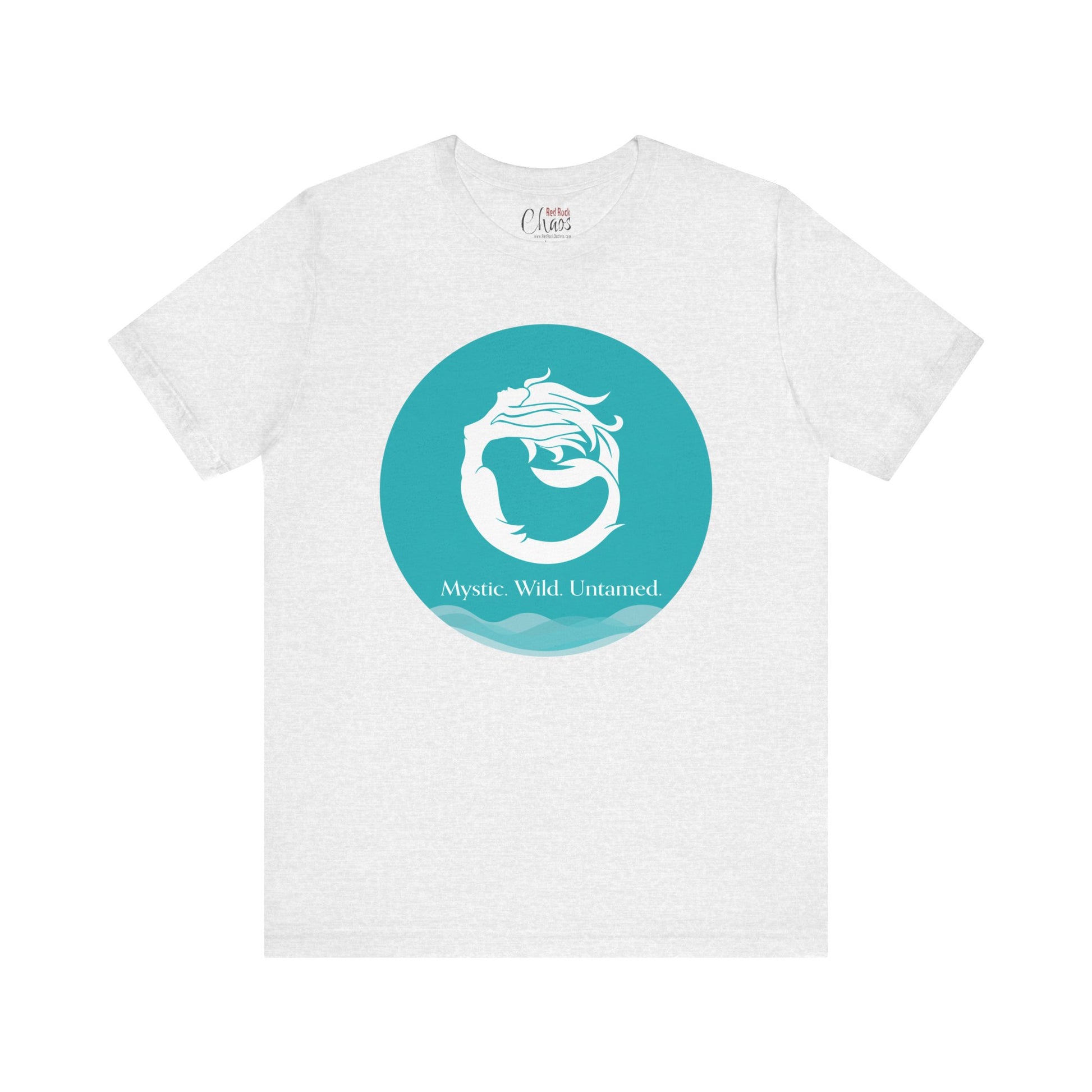 Mystic Wild Untamed Mermaid Circle Tee – Minimalist Ocean Waves Design